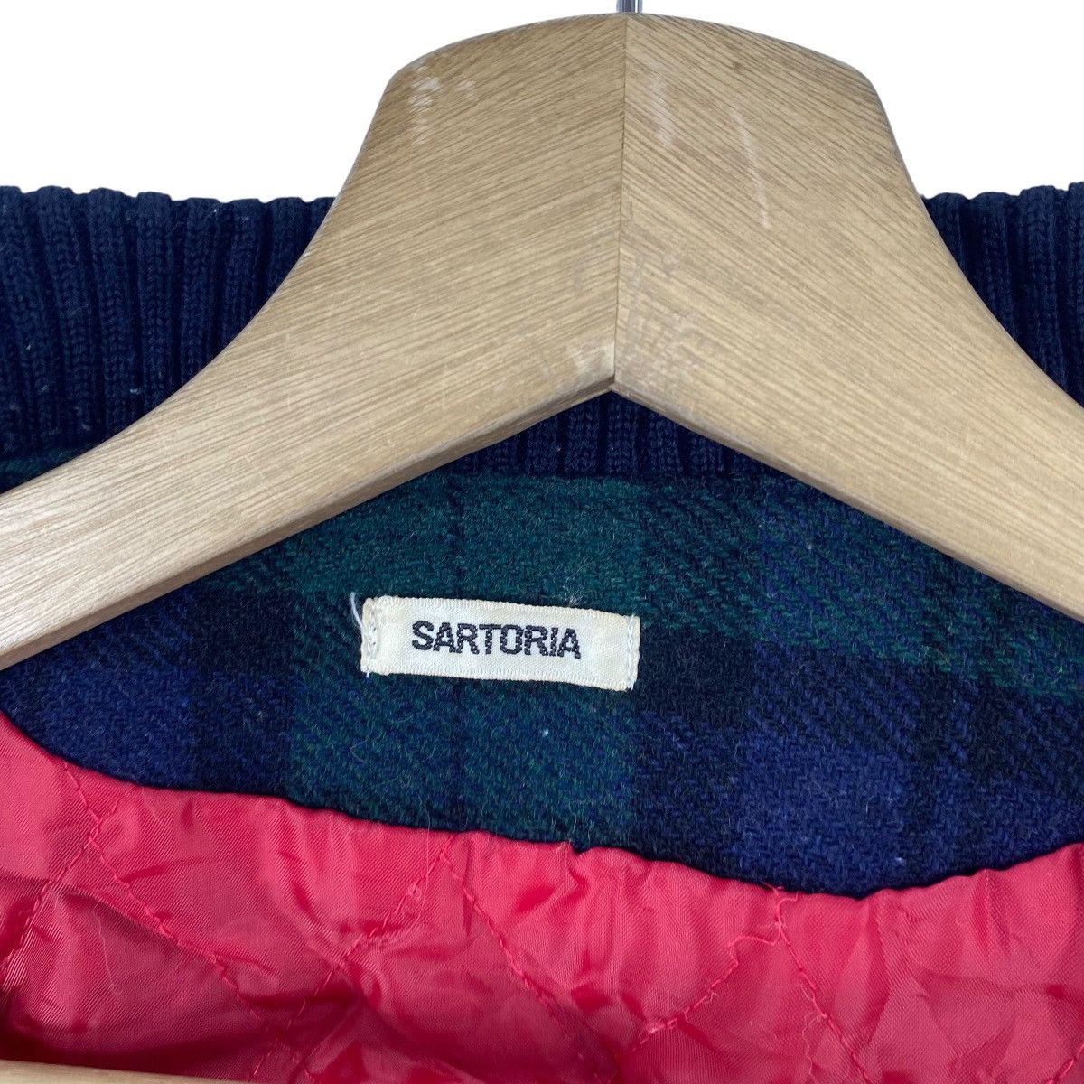 Vintage Vintage SARTORIA Plaid Bomber Jacket Sleeve Varsity Style Size US XL / EU 56 / 4 - 9 Thumbnail