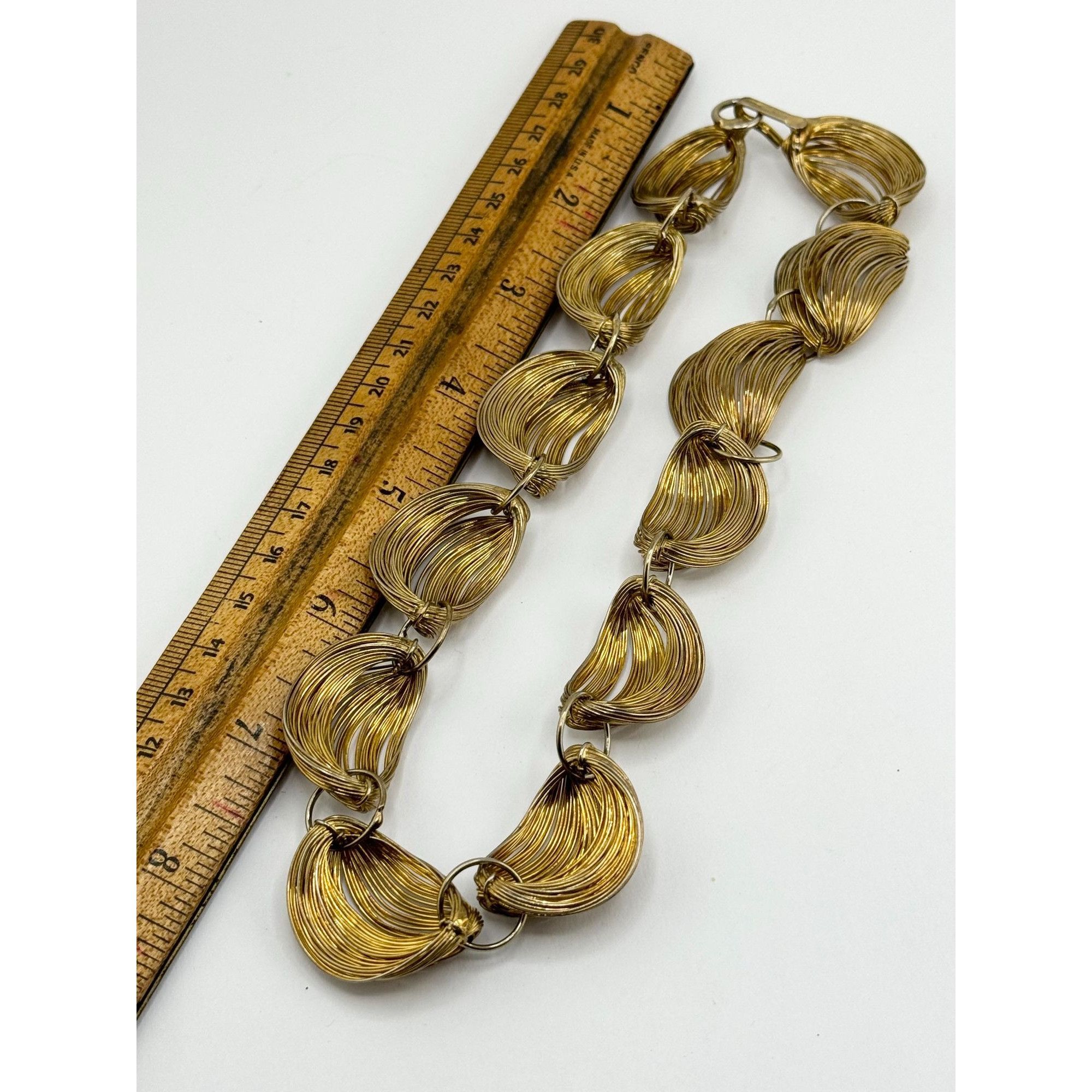 Vintage Vintage wire wrapped gold collar necklace Size ONE SIZE - 5 Thumbnail