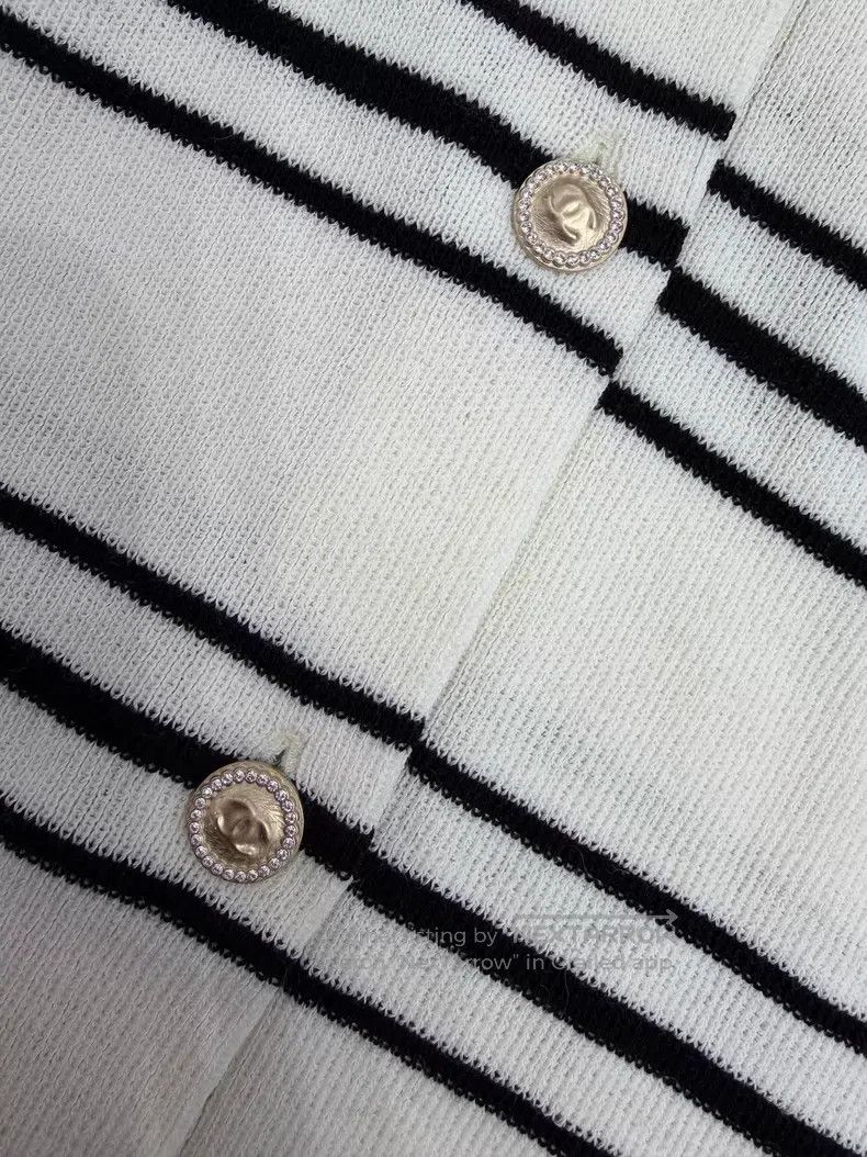 Chanel Chanel Striped knitted polo small cardigan coat Size XXS / US 00 / IT 34 - 3 Thumbnail