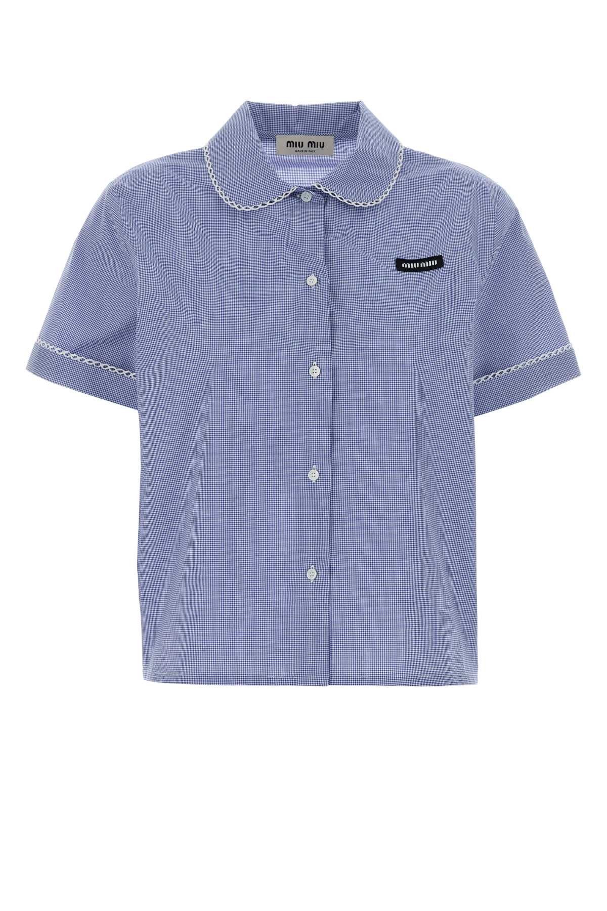 Miu Miu Embroidered Cotton Shirt Size S / US 4 / IT 40 - 1 Thumbnail