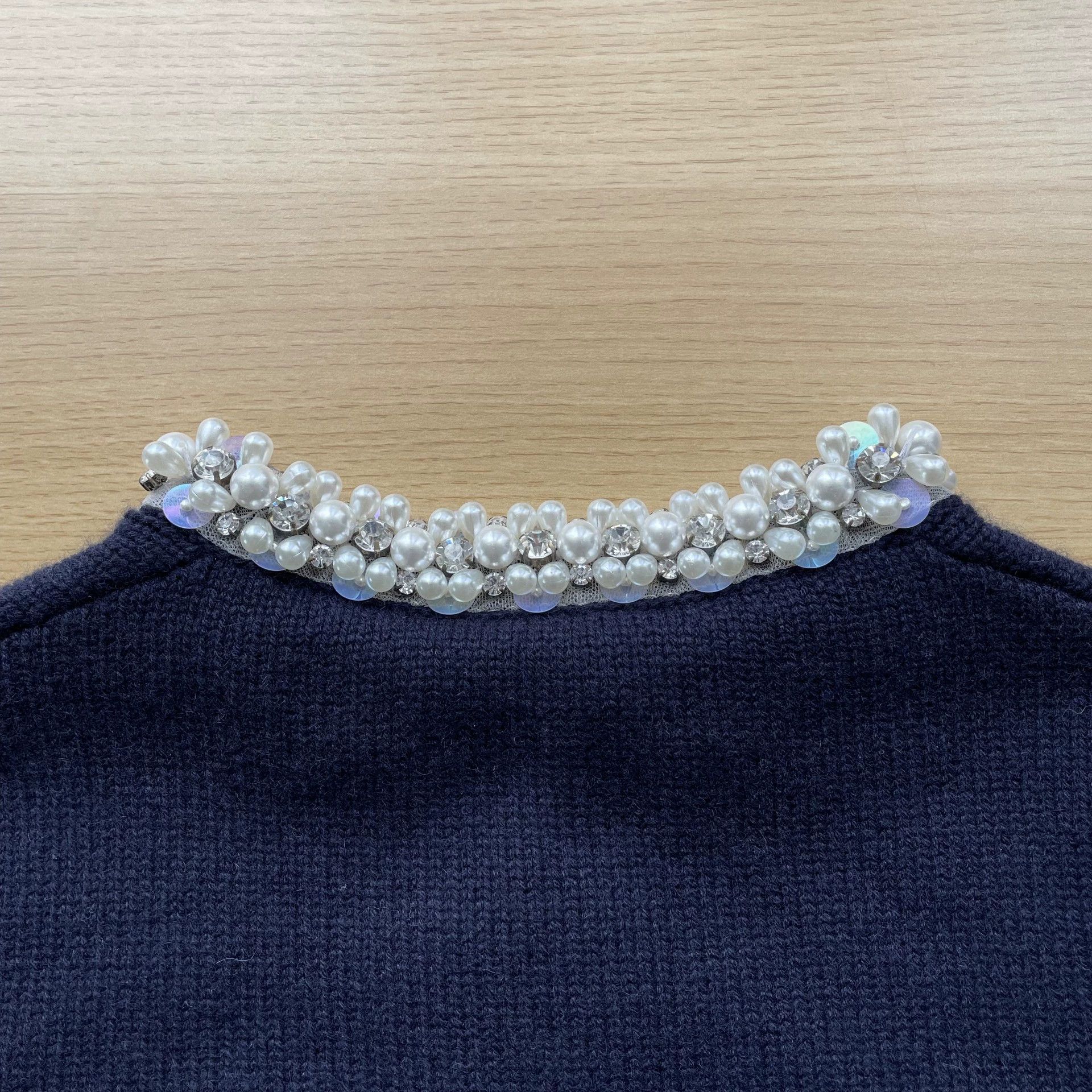 Miu Miu MIU MIU Women's Navy Blue Knit Sweater Size 40 Size S / US 4 / IT 40 - 4 Thumbnail