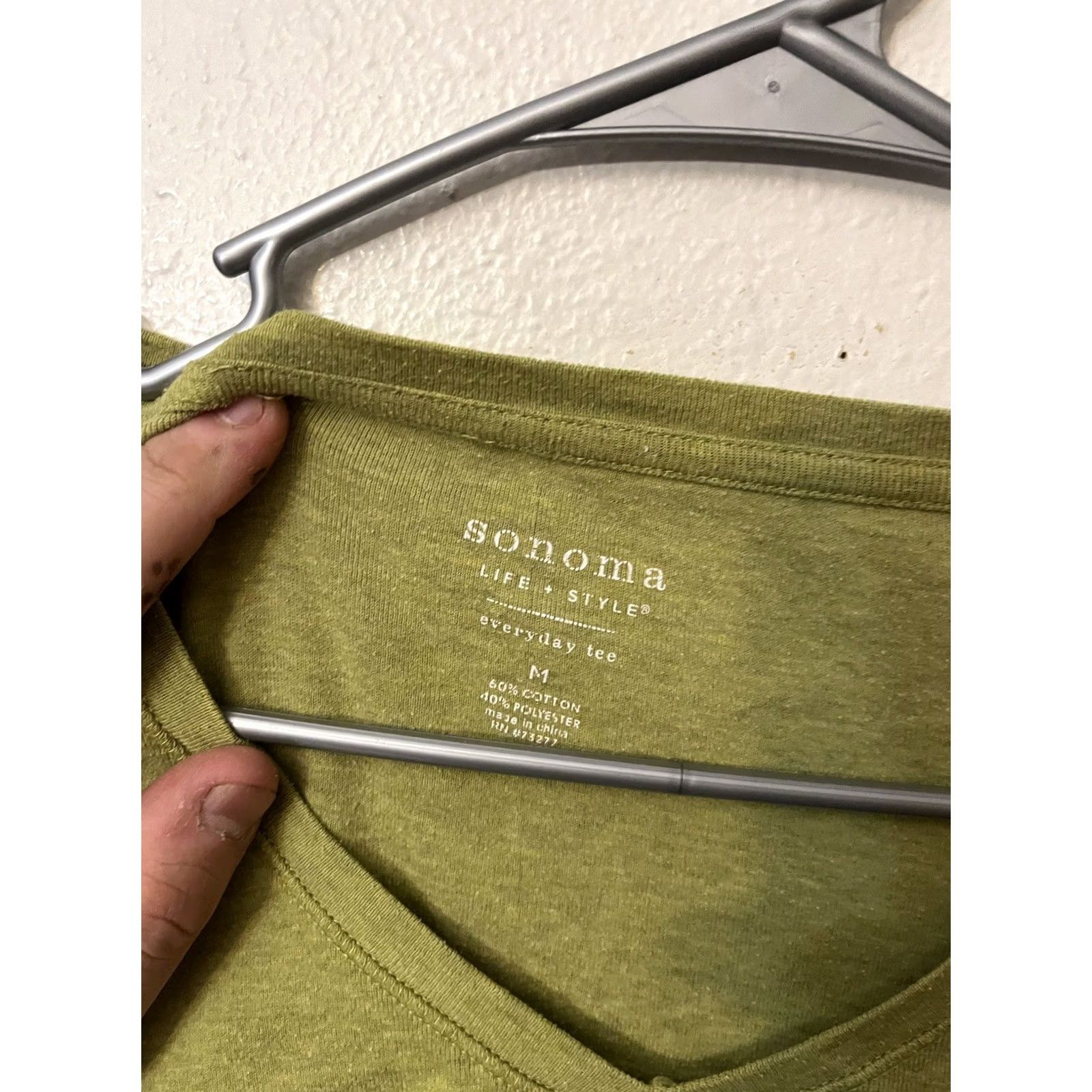 Vintage Sonoma Tee Long Sleeve V Neck Top Green Size Medium Everyday Size M / US 6-8 / IT 42-44 - 3 Thumbnail