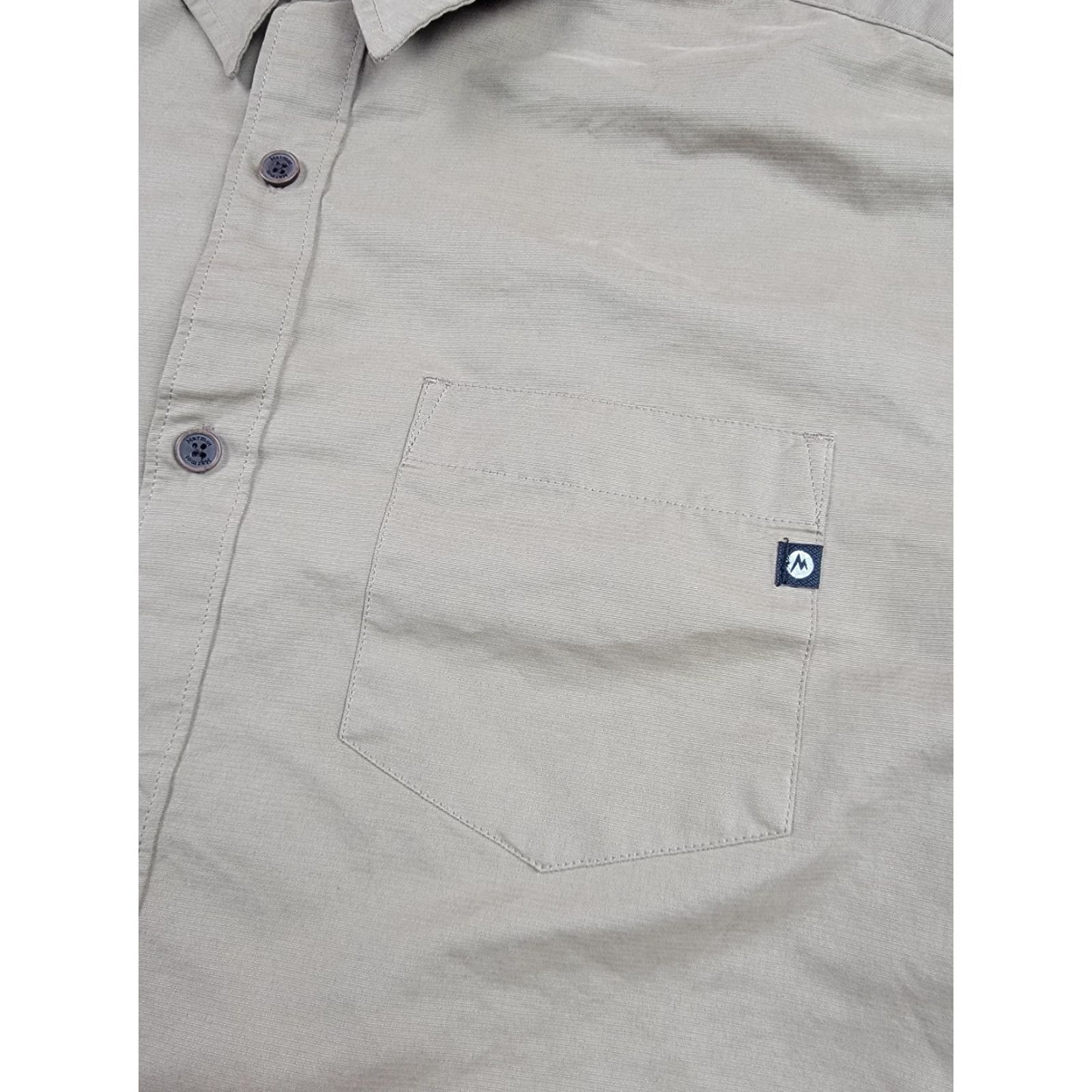 Marmot Marmot Shirt Mens Large Tan Short Sleeve Button Up Outdoor Hiking Performance Shirt Size US L / EU 52-54 / 3 - 4 Thumbnail
