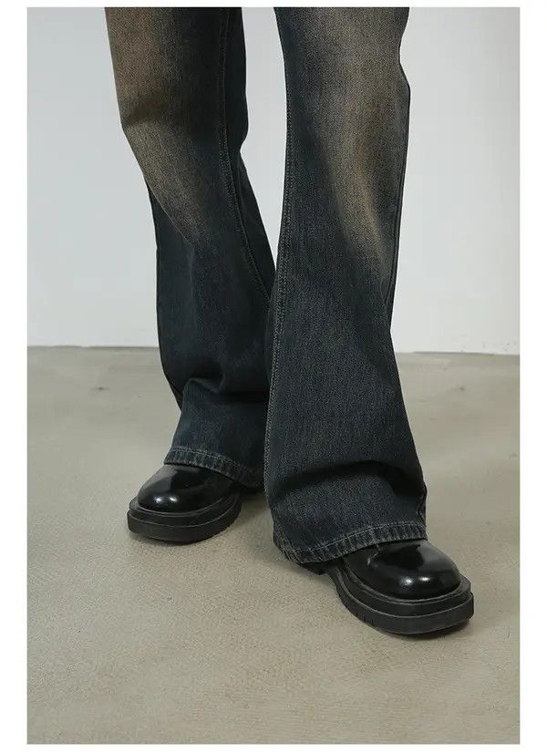 VIBE Retro all-match casual loose straight flared washed jeans Size US 32 / EU 48 - 6 Thumbnail