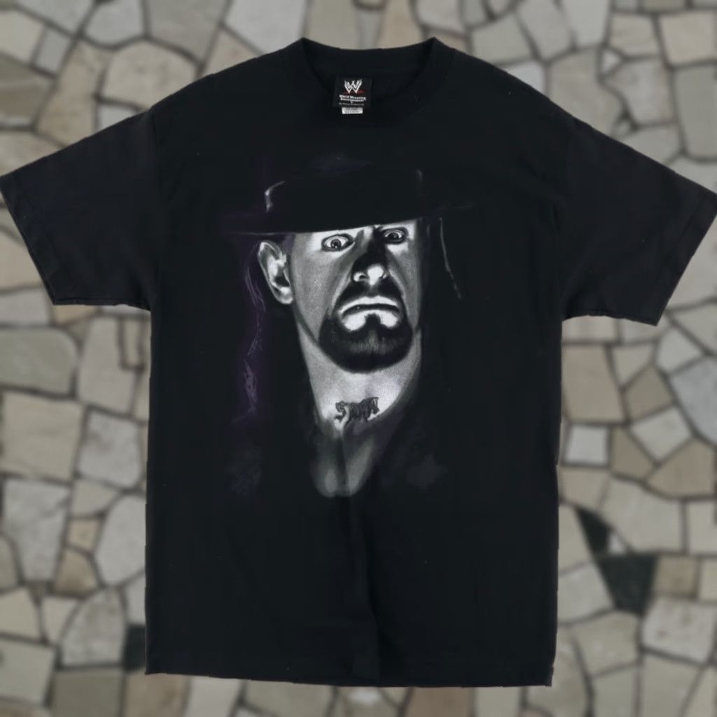 VTG WWE 2002 Undertaker Solid T-Shirt Black Men's L Shirt Adult L Black Undertaker 2002 VTG WWE Solid T-Shirt Mens L
