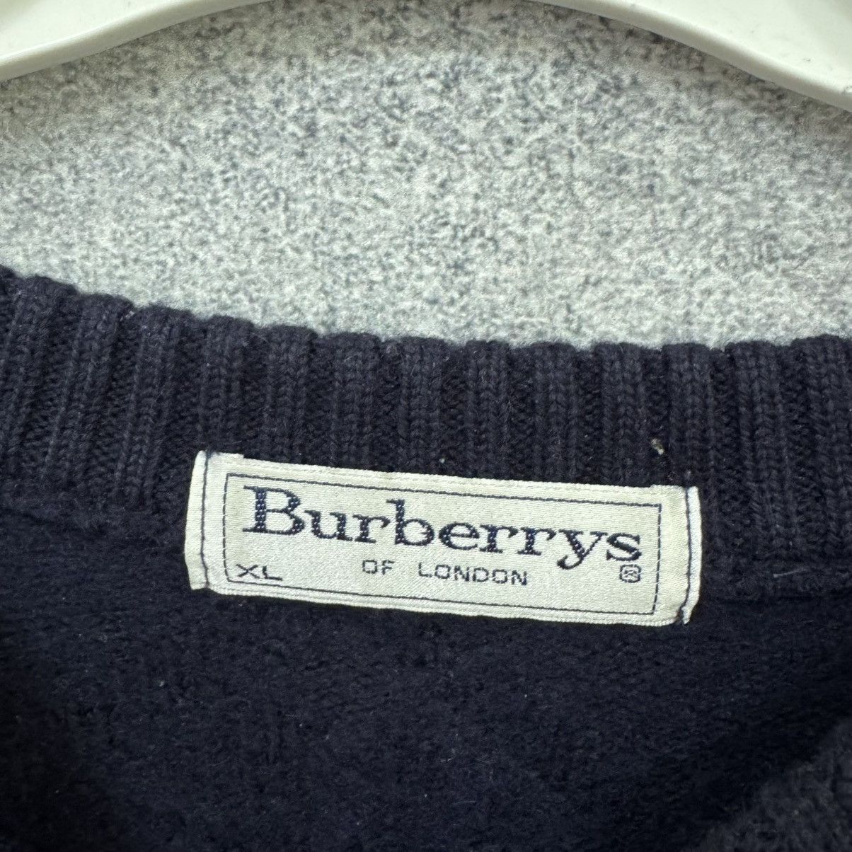 Burberry Vintage Burberrys of london Sweater Big Logo Wool Size US XL / EU 56 / 4 - 5 Thumbnail