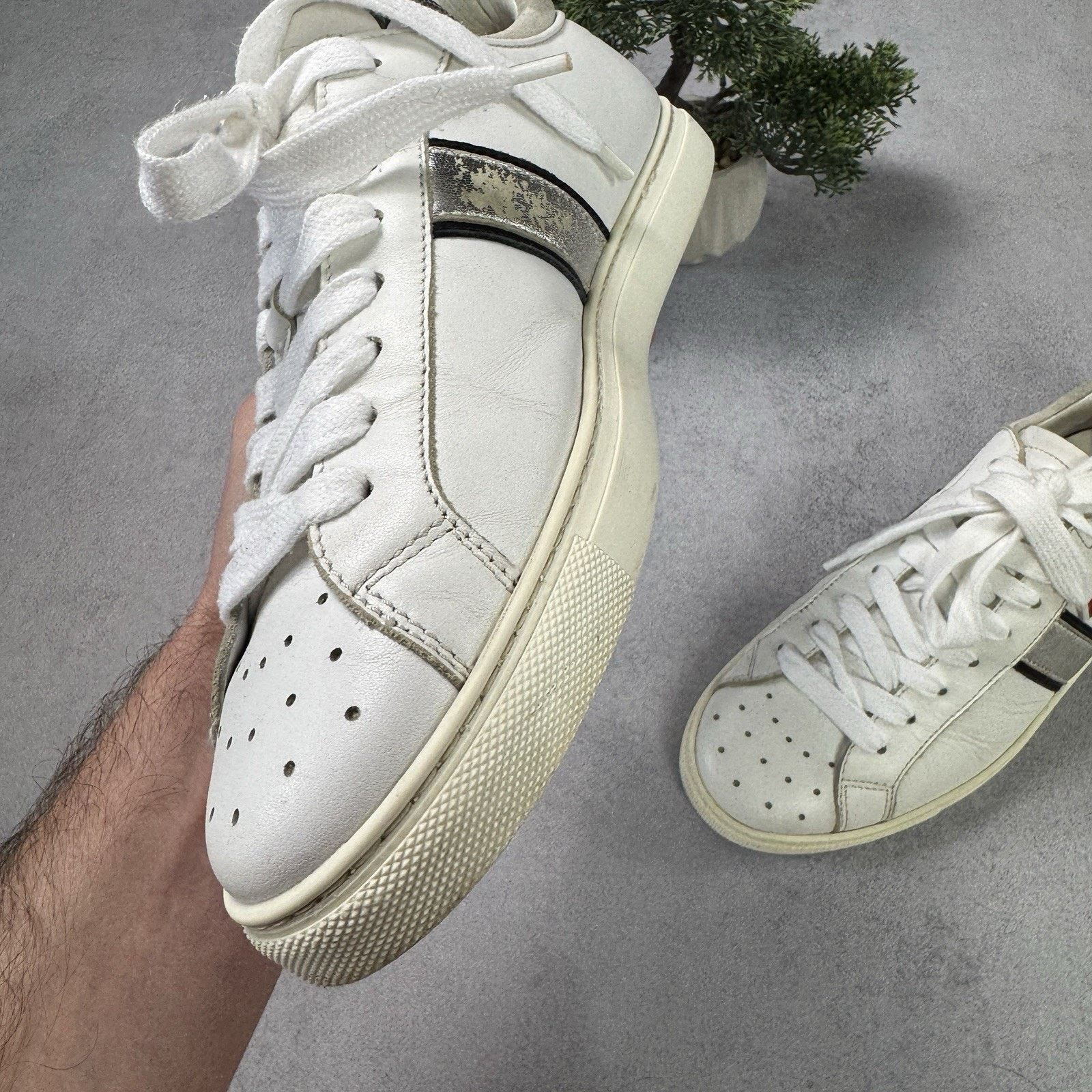 Dsquared2 Dsquared2 White Leather Low Top Sneakers Size 41 US 8 Men Size US 8 / EU 41 - 8 Thumbnail