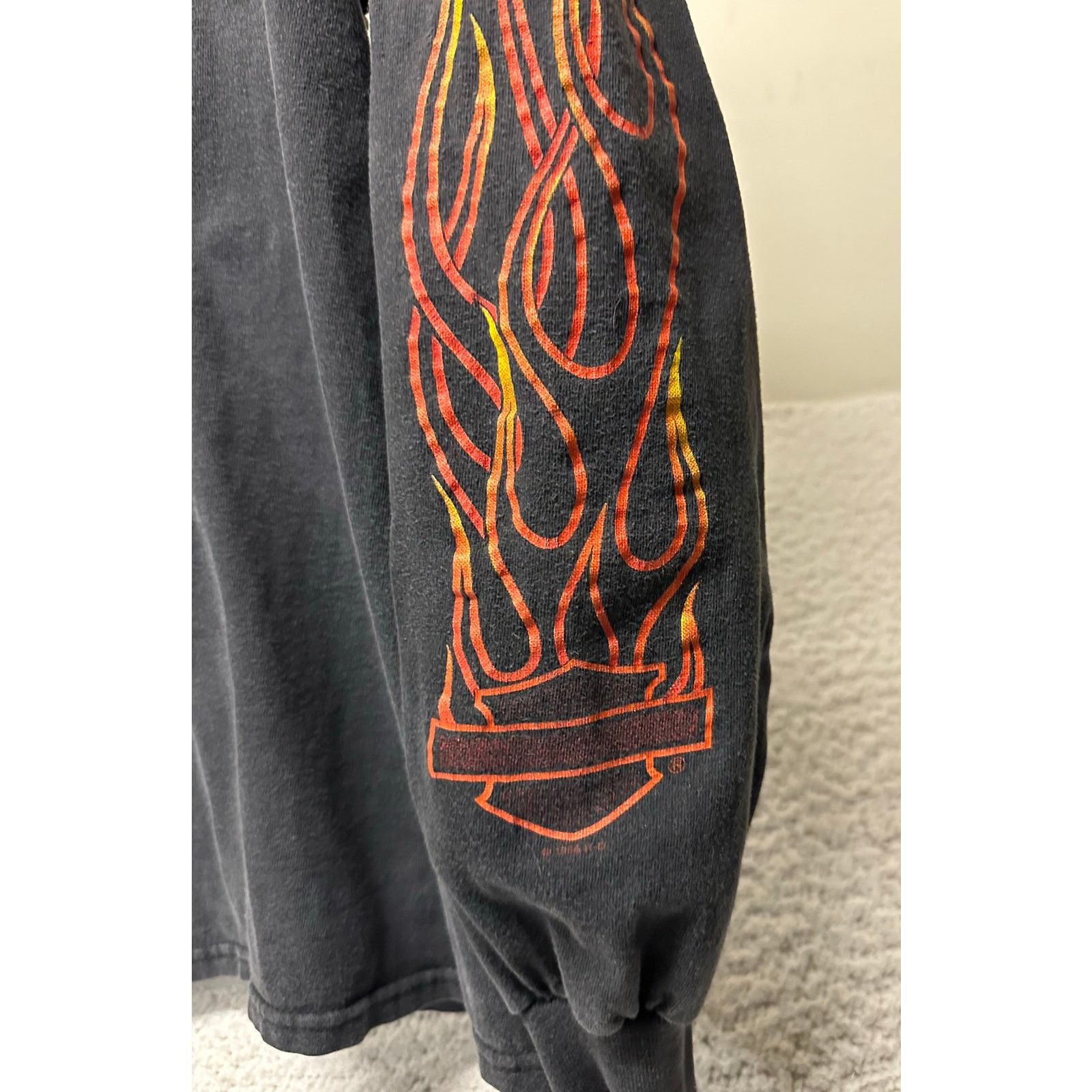 Harley Davidson Vintage Harley Davidson Long Sleeve Flames Size XL Size US XL / EU 56 / 4 - 3 Thumbnail