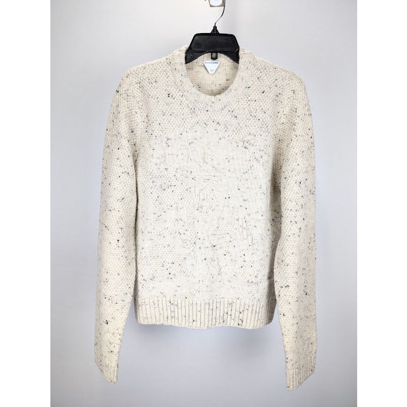 Bottega Veneta o1rshd1 MW Wool Multist Fish Sweater in Dove Size US M / EU 48-50 / 2 - 1 Thumbnail