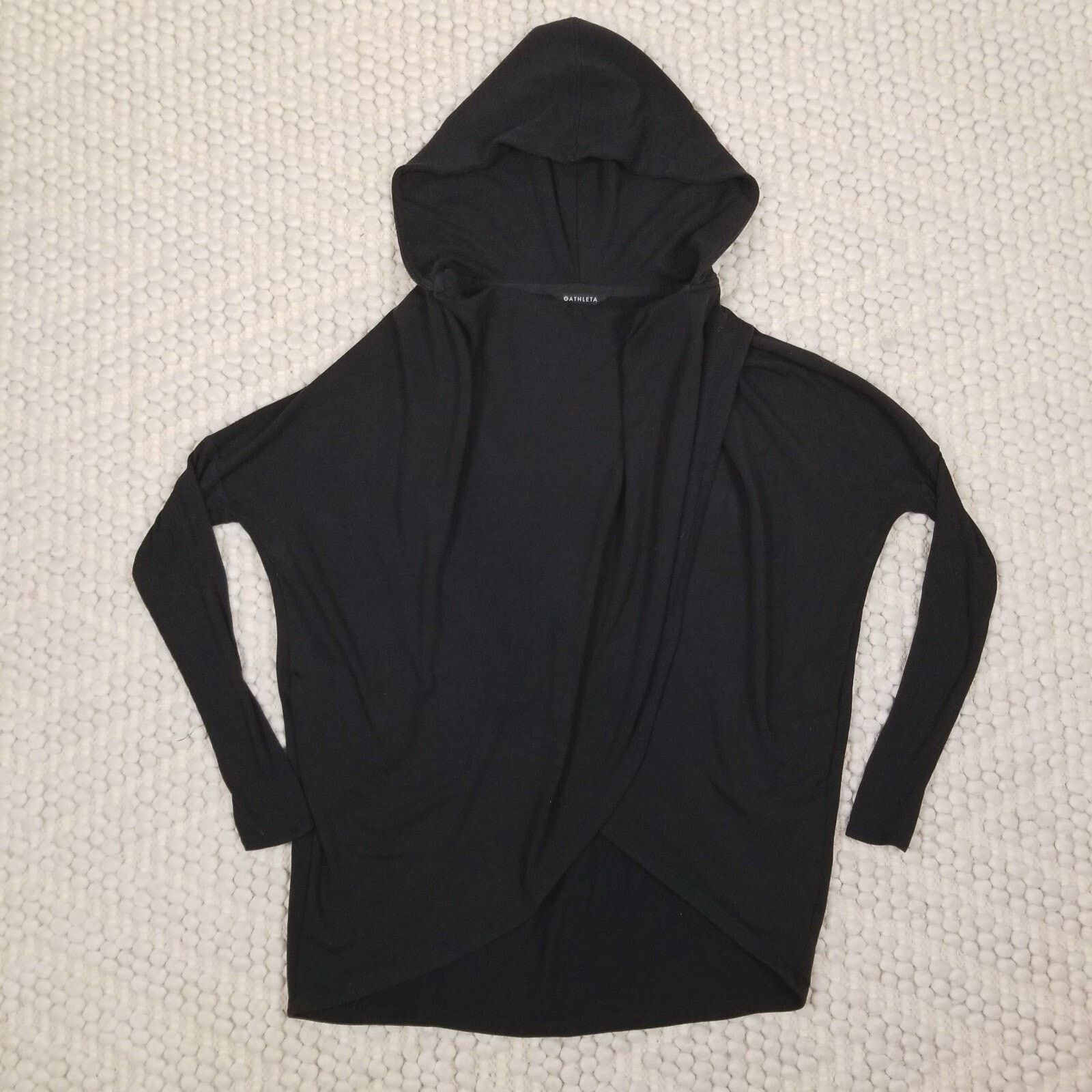Athleta Athleta Purana Wrap Sweatshirt Black Sz Small Size S / US 4 / IT 40 - 6 Thumbnail