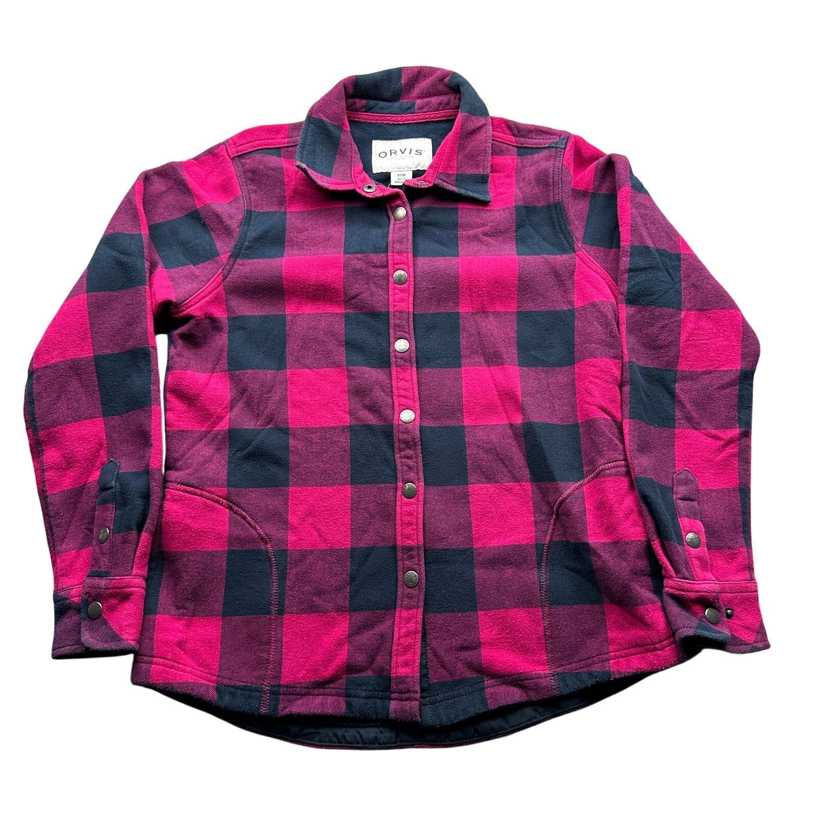 Orvis Orvis Nova Flannel Shirt Jacket Shacket Womens S Pink Plaid Size S / US 4 / IT 40 - 1 Thumbnail