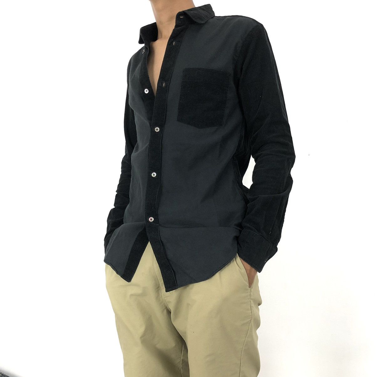 Comme des Garcons × Comme des Garcons Homme × Comme des Garcons Homme Deux AW10 Comme des Garcons Homme Deux CDG Corduroy Mix Shirt Size US S / EU 44-46 / 1 - 1 Thumbnail