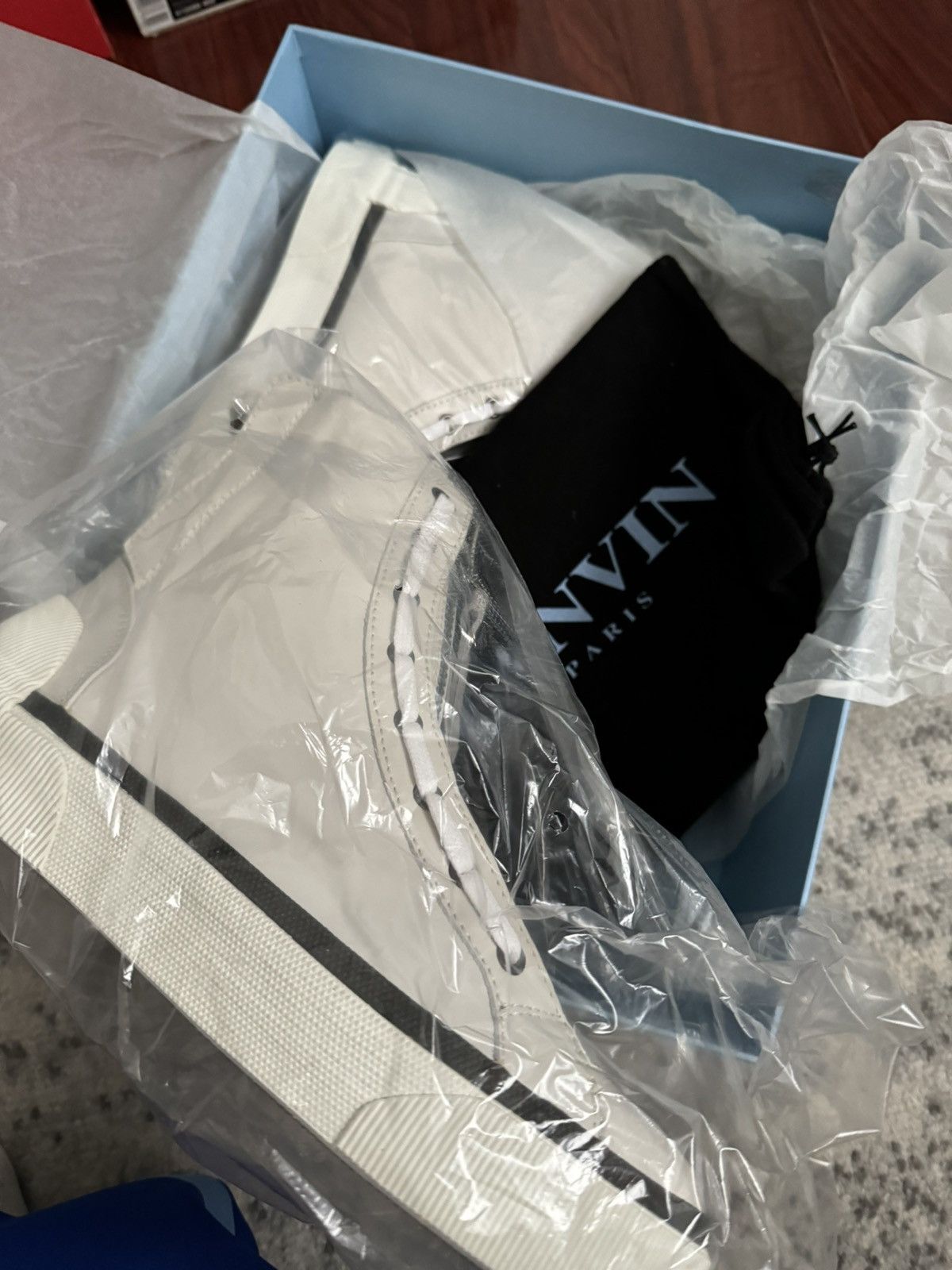 Lanvin LANVIN HIGH TOP NAPPA CALFSKIN SNEAKER RETAIL $850 Size US 9 / EU 42 - 7 Thumbnail