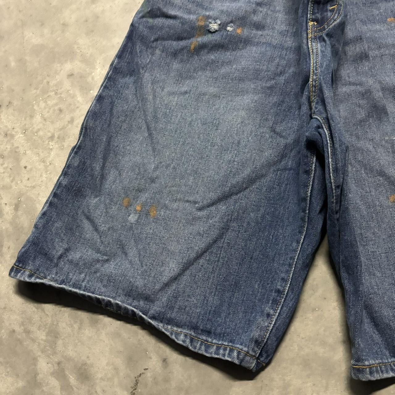 Levi's × Vintage Crazy Vintage Y2K/2000s Baggy Levis 569 Distressed Skater Jean Shorts Jorts! Size US 38 / EU 54 - 3 Thumbnail