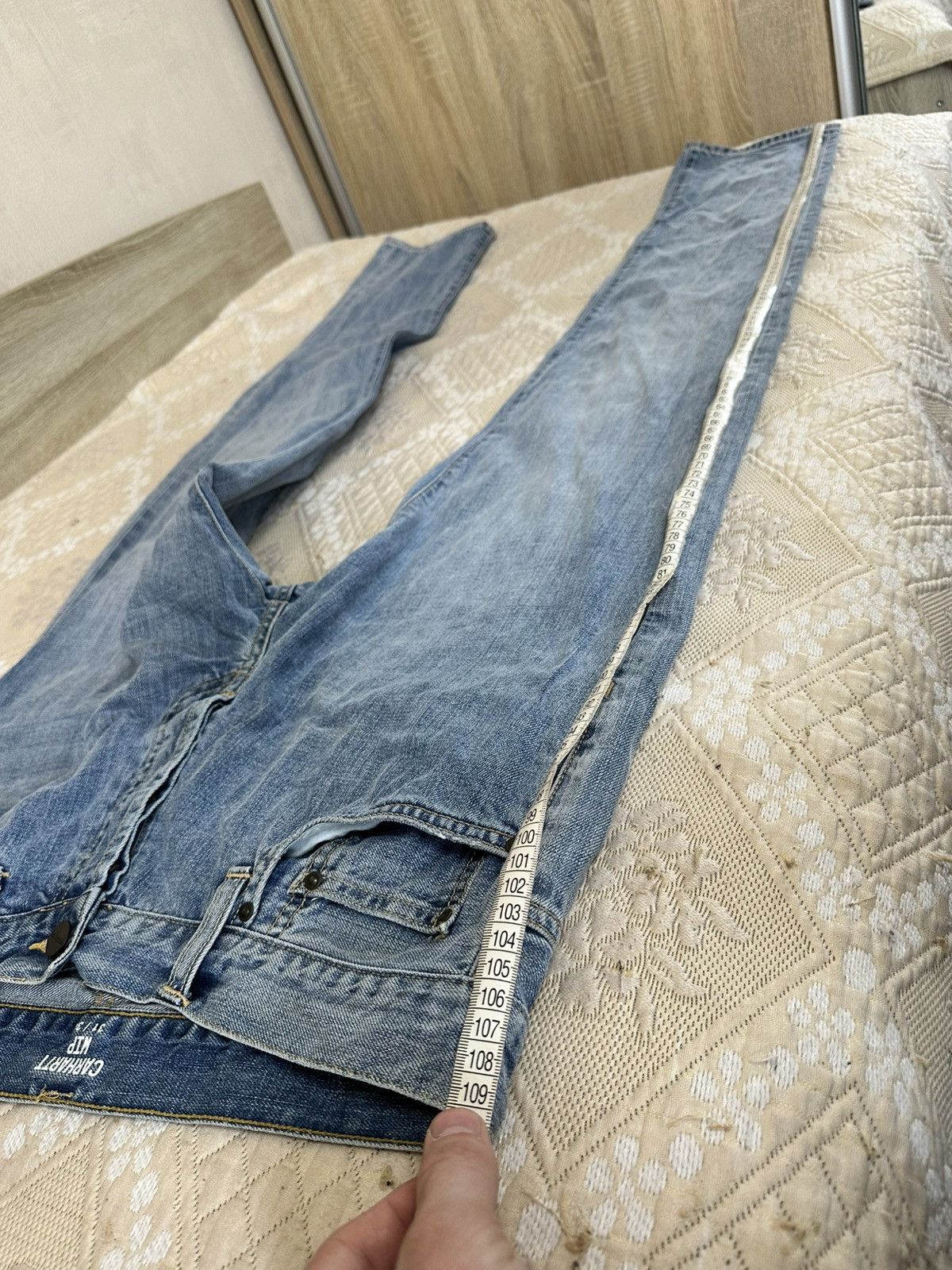 Carhartt 🔥 Carhartt Vintage Logo Denim Jeans Pants Trousers Blue Size US 31 - 11 Thumbnail