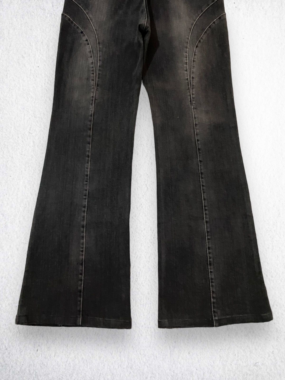 20471120 Vintage Japan Nuovo Pintuck Creased Flare Jeans Size US 30 / EU 46 - 10 Thumbnail