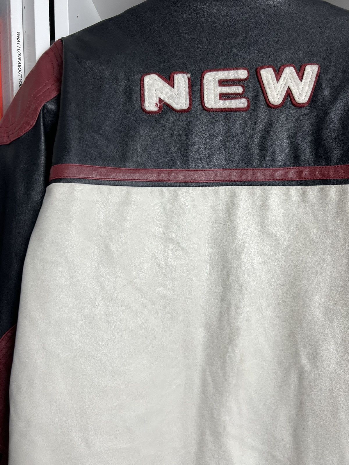 Vintage Vintage Y2K ECO LEATHER moto racing boxy jacket XL rare drip Size US XL / EU 56 / 4 - 9 Thumbnail