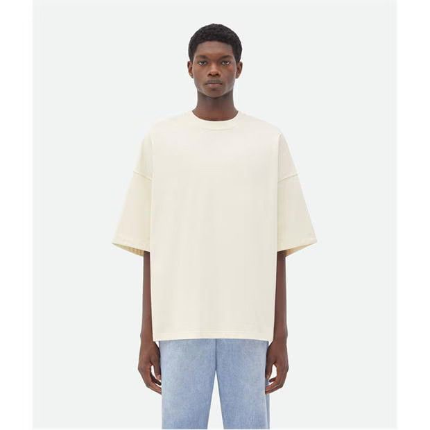 image of Bottega Veneta O1G2R1Mq0324 T-Shirts In Chalk, Men's (Size Medium)