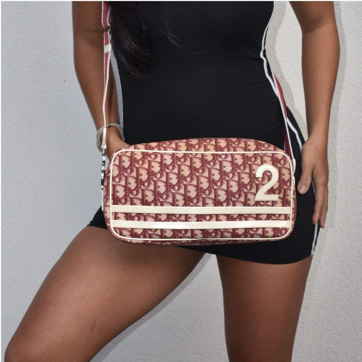 Vintage Red Christian Dior Shoulder Bag