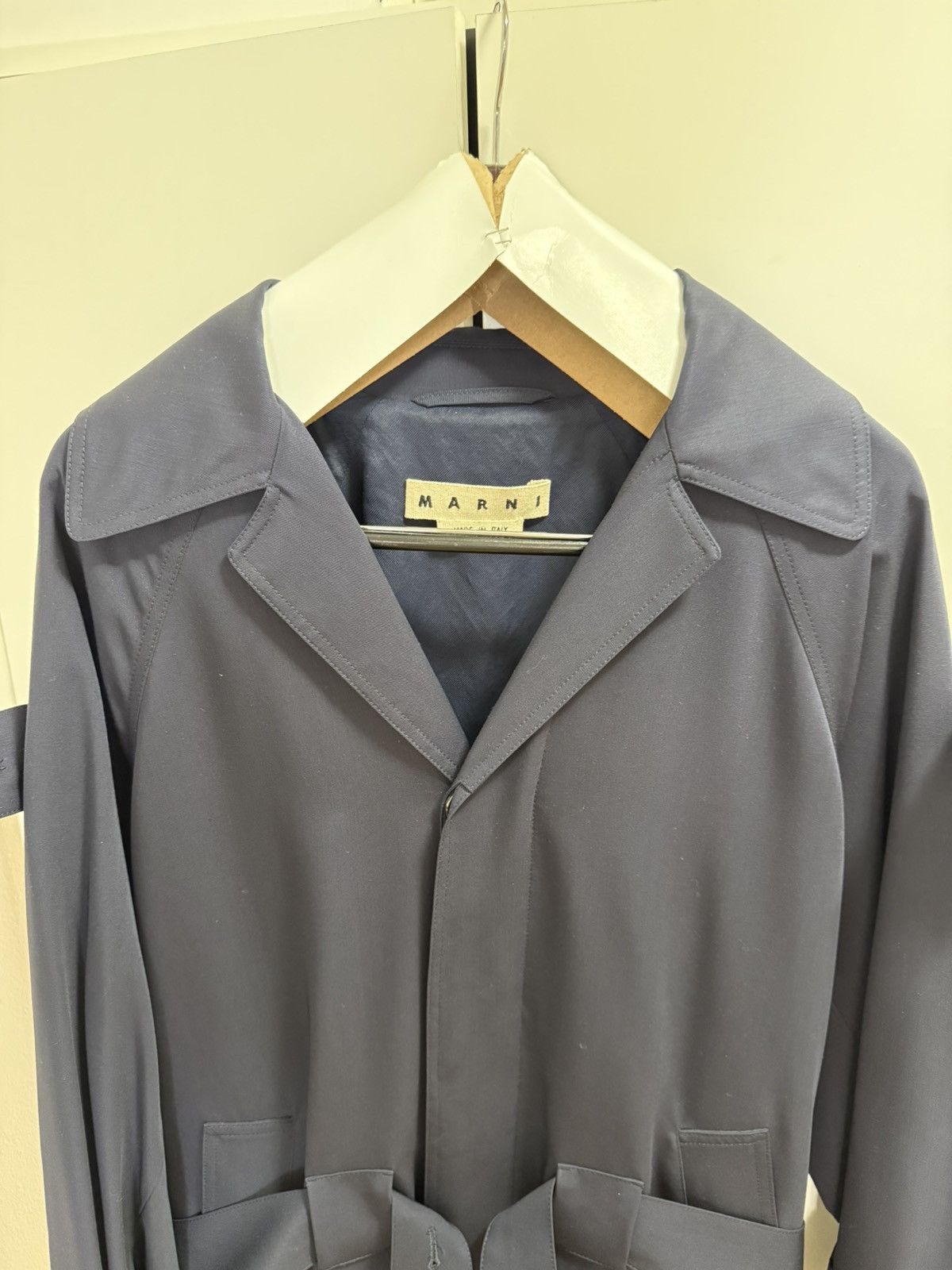 Marni MARNI 2017 NAVY RUNWAY TRENCH COAT Size US L / EU 52-54 / 3 - 6 Thumbnail