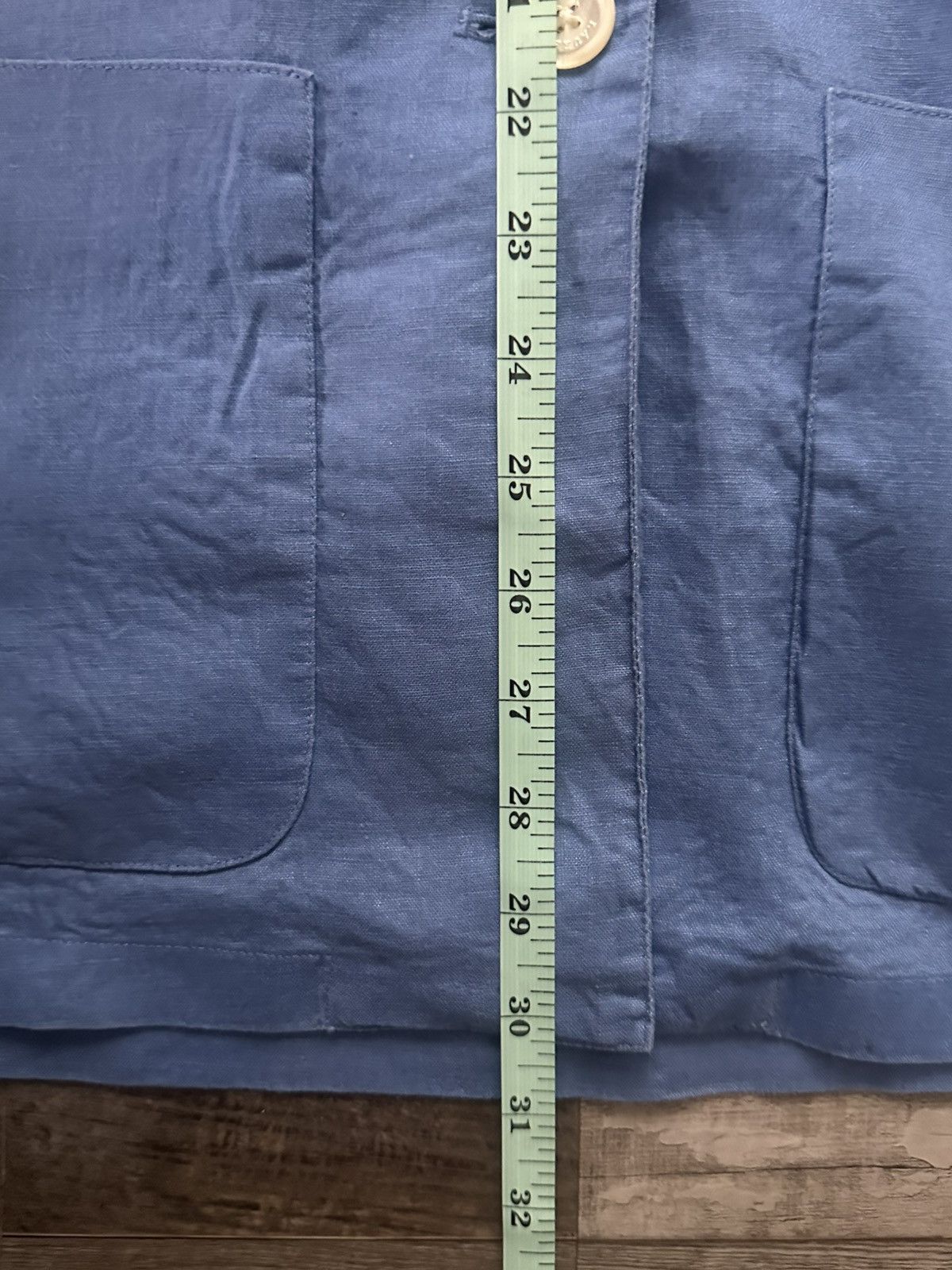 Ralph Lauren Vintage Ralph Lauren Blue 100% Linen Button-Up Shirt Size M Size M / US 6-8 / IT 42-44 - 6 Thumbnail