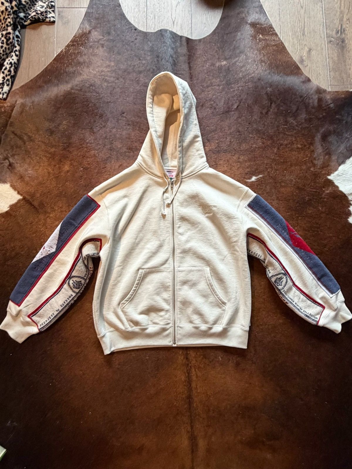 Supreme Supreme AOI Zip Up Hooded Sweatshirt Natural | Grailed
