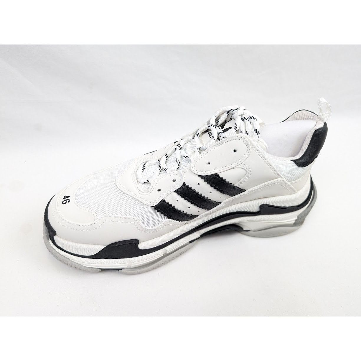 Adidas × Balenciaga o1rshd1 Low-Top Sneakers in Black/White Size US 13 / EU 46 - 11 Thumbnail