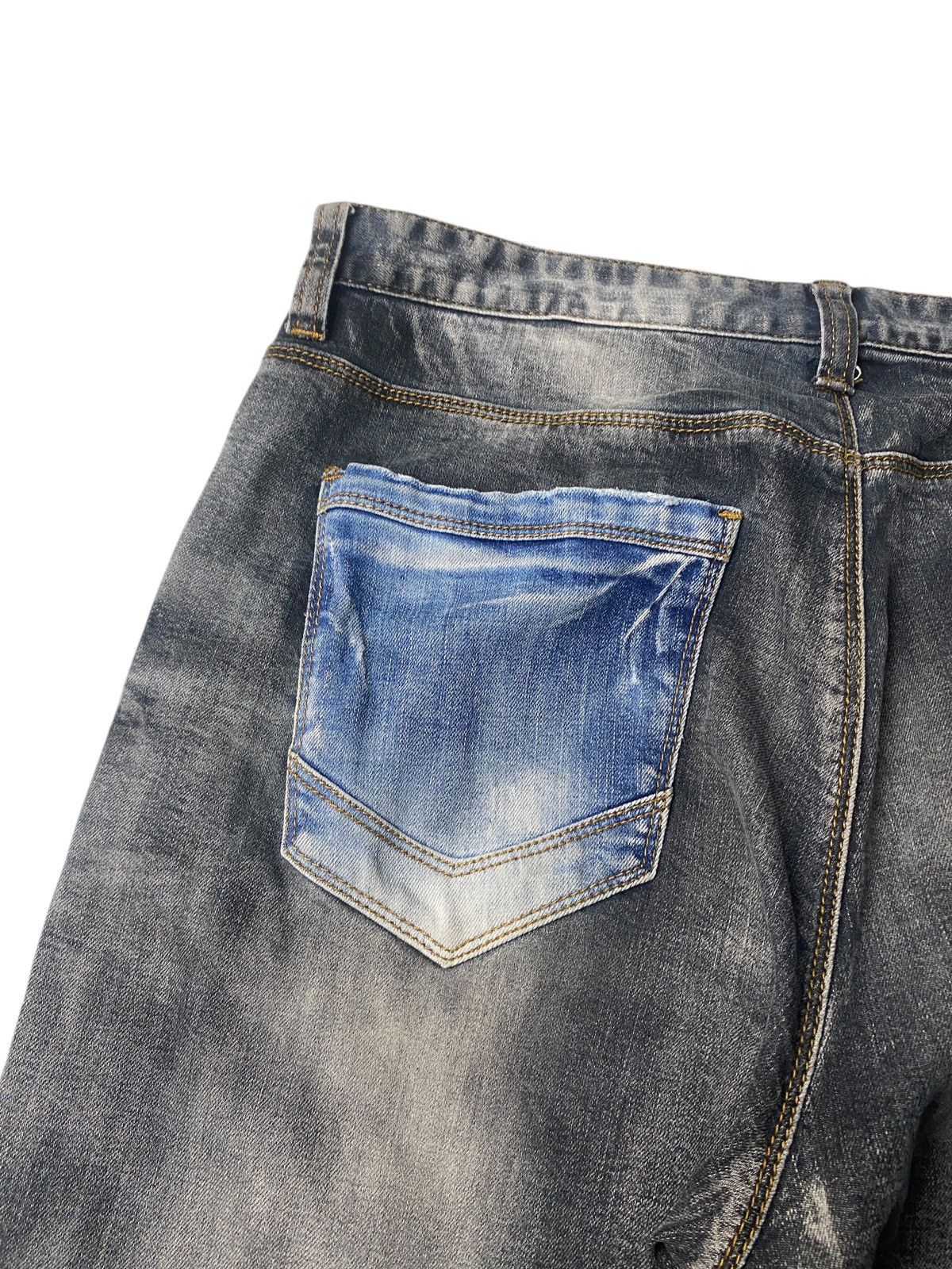 Hysteric Glamour 2000's Alex Rogan Patched Whiskered Washed Jeans Size US 35 - 9 Thumbnail