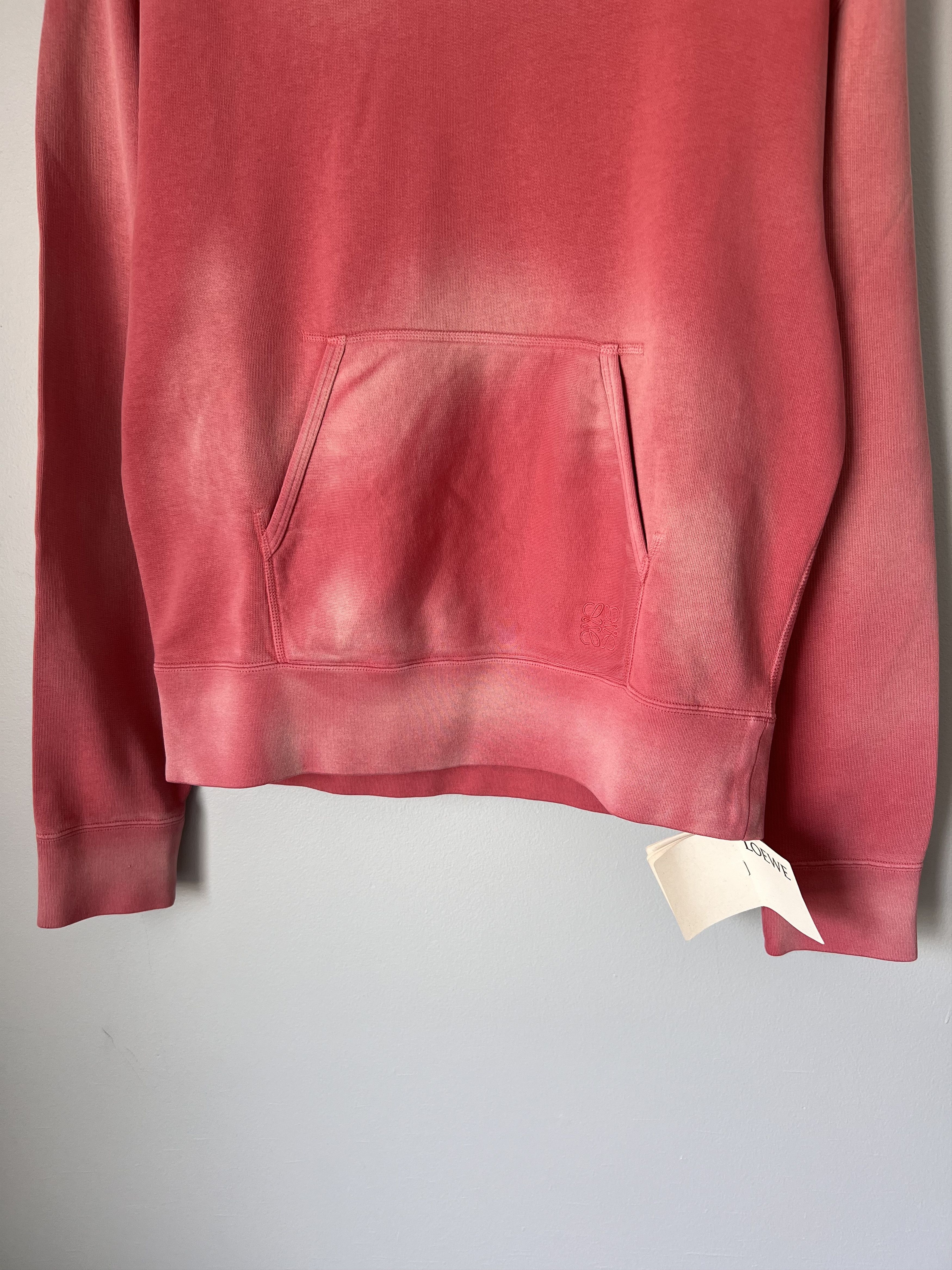 Loewe Loewe Slim Fit Washed Hoodie in Washed Pink Size US M / EU 48-50 / 2 - 3 Thumbnail