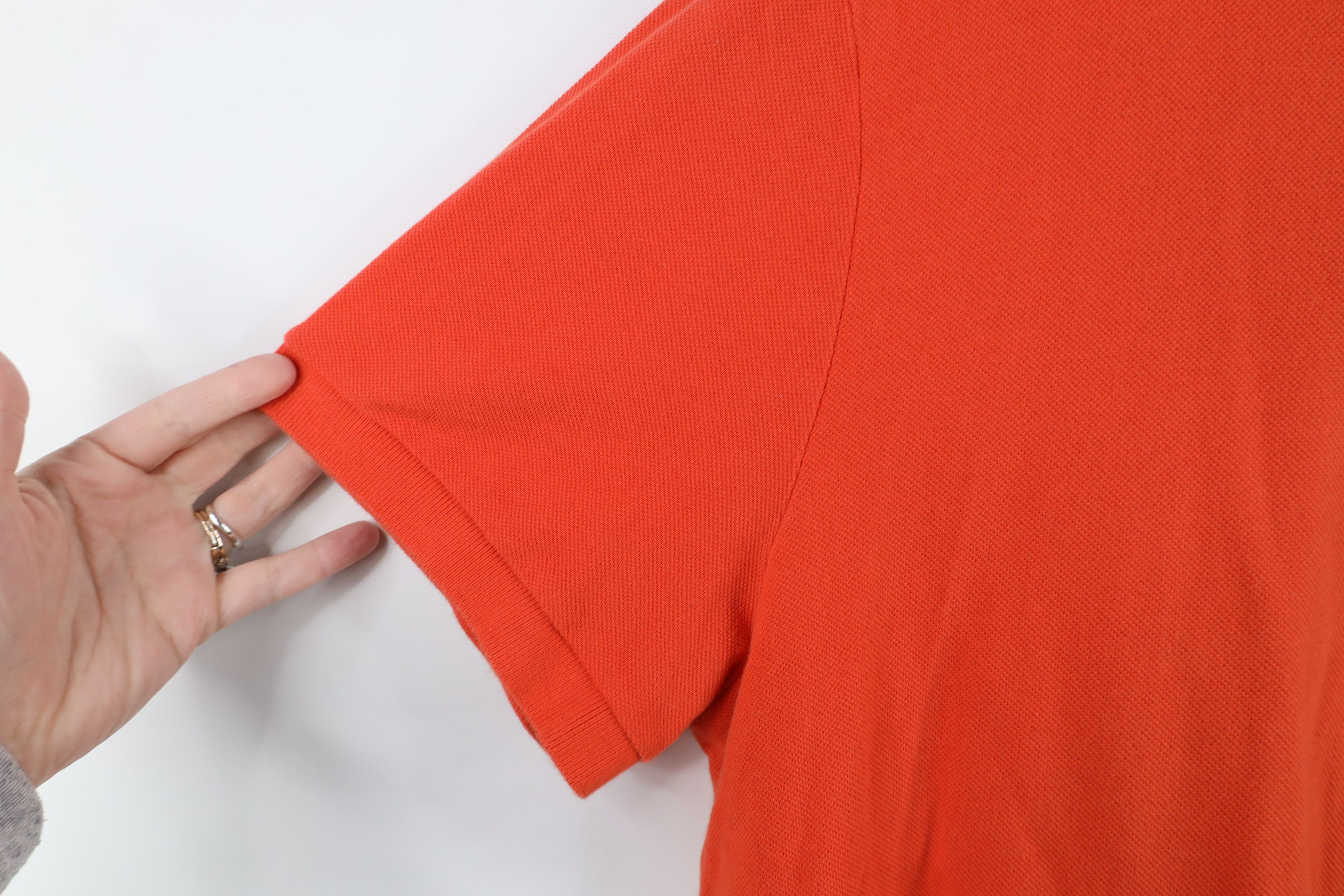 Lacoste × Vintage Lacoste Logo Pique Cotton Knit Collared Polo Shirt Orange Size US XL / EU 56 / 4 - 6 Thumbnail