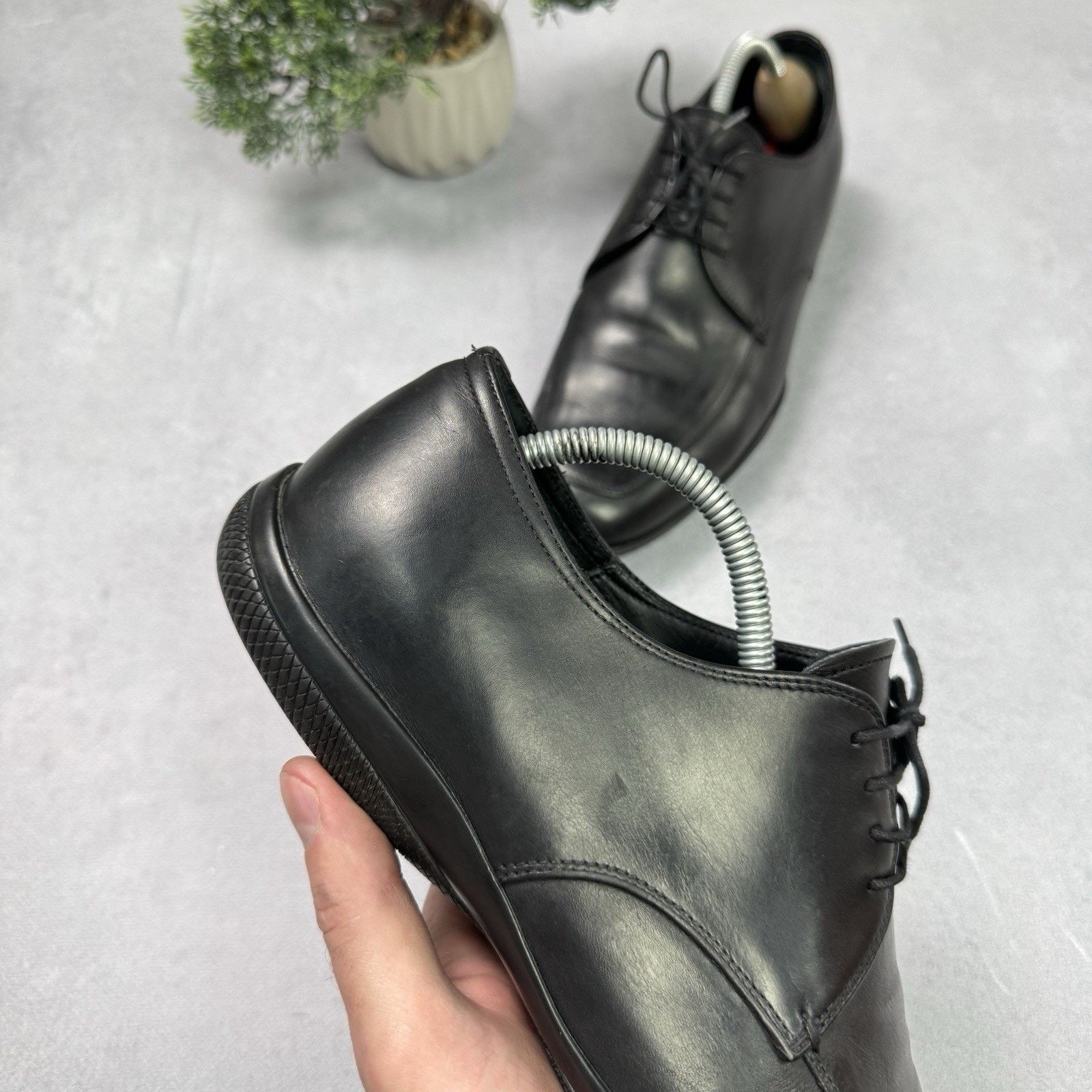 Prada Prada 1217 Black Leather Men's Shoes Casual Size 8 US 9 Size US 9 / EU 42 - 3 Thumbnail
