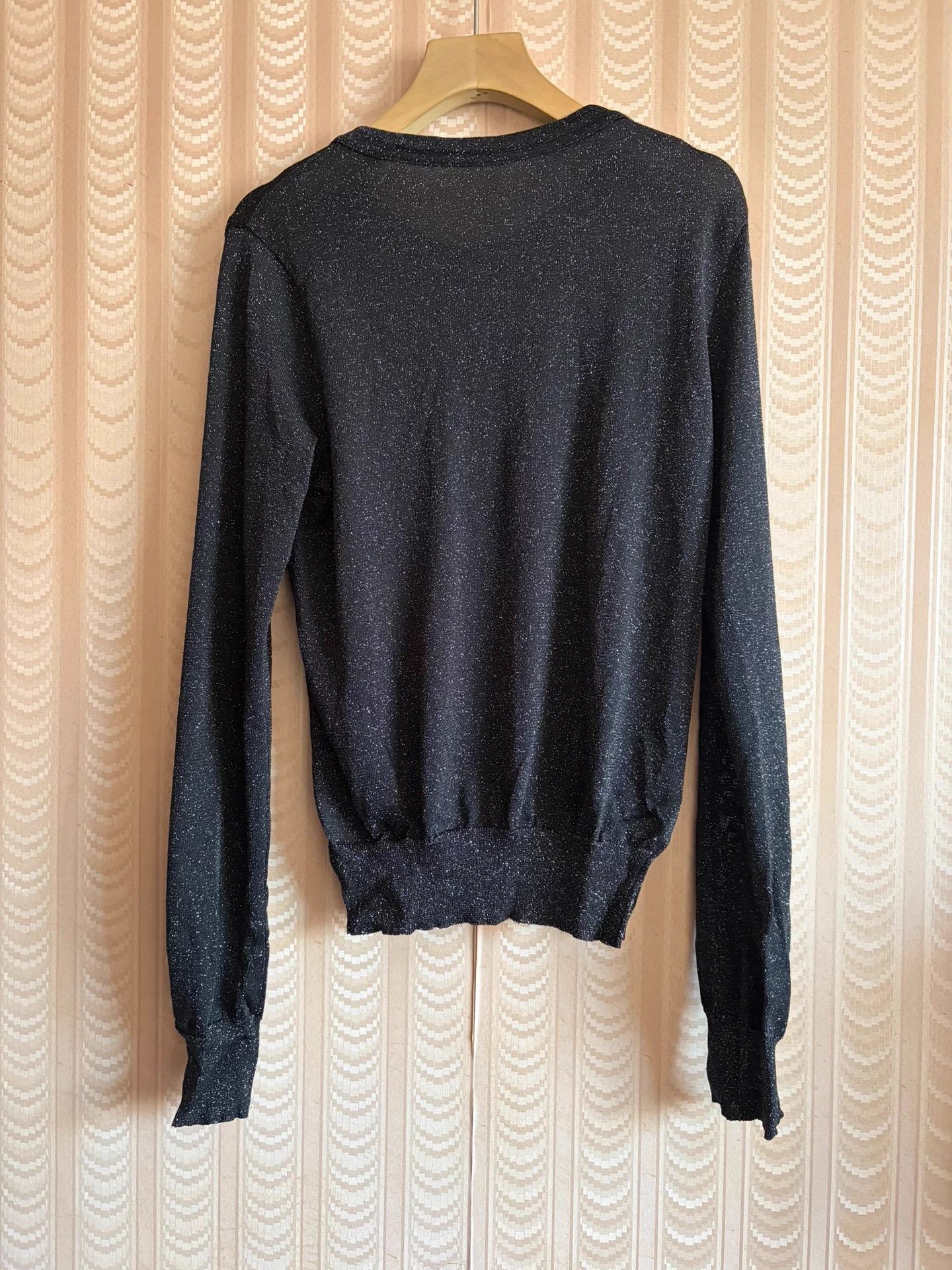 Yohji Yamamoto Yohji Yamamoto Vintage 9/10 Black Silver Metallic Cardigan Size L / US 10 / IT 46 - 5 Thumbnail
