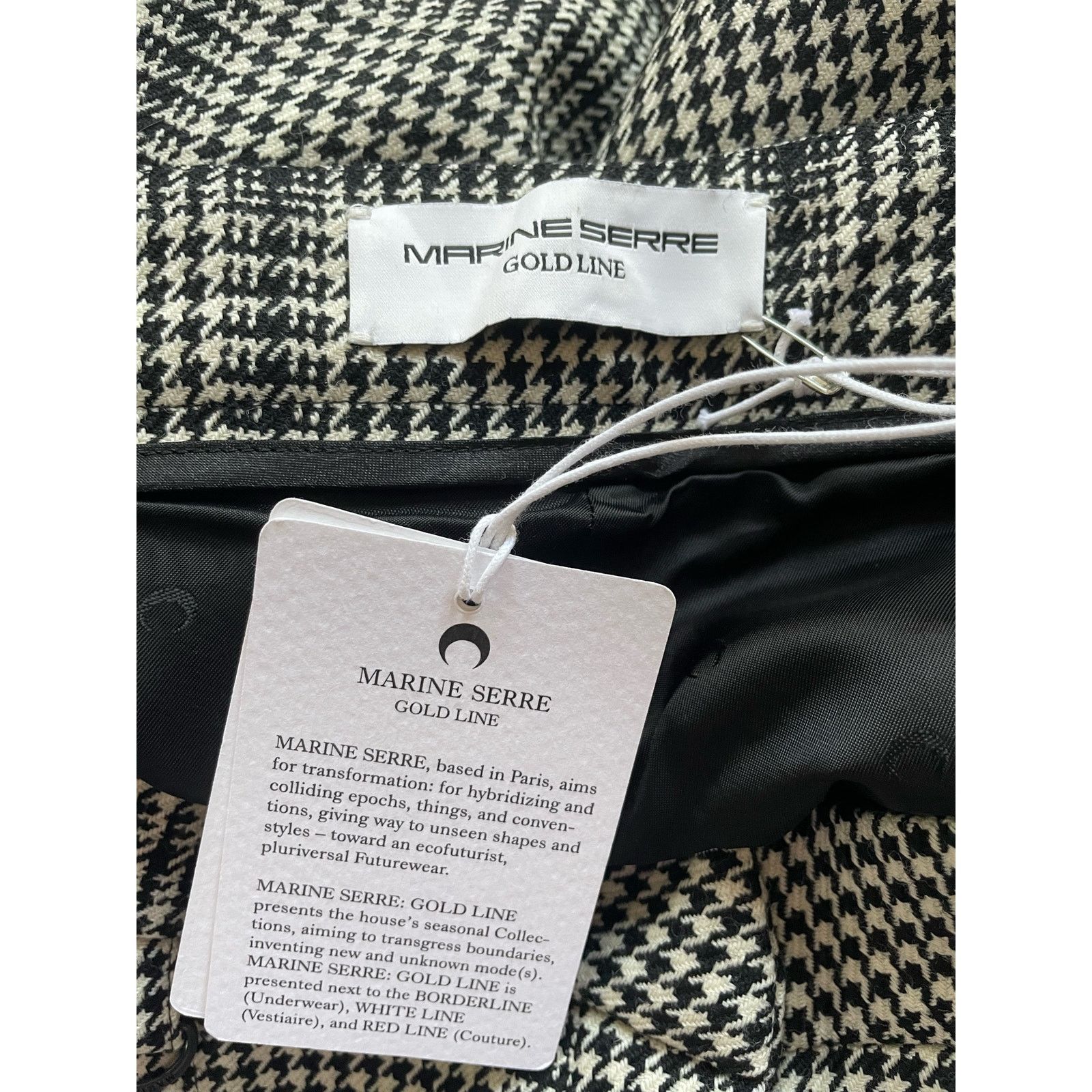 Marine Serre FW20 Houndstooth Intervened Glen Check Wide Trousers Size M Size 30" / US 8 / IT 44 - 4 Thumbnail