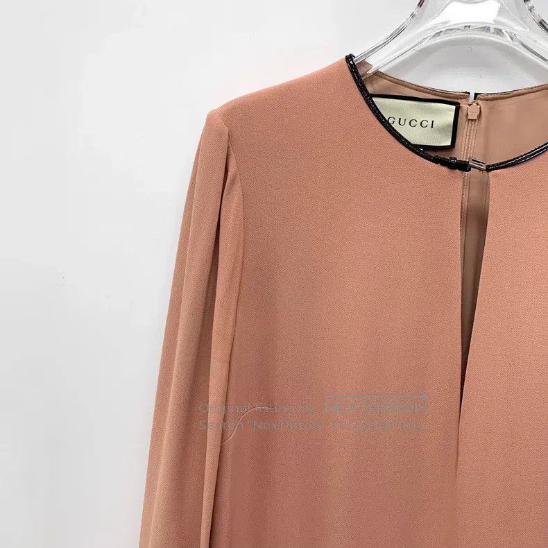 Gucci Gucci Dousha pink round-neck long-sleeved dress Size S / US 4 / IT 40 - 3 Thumbnail