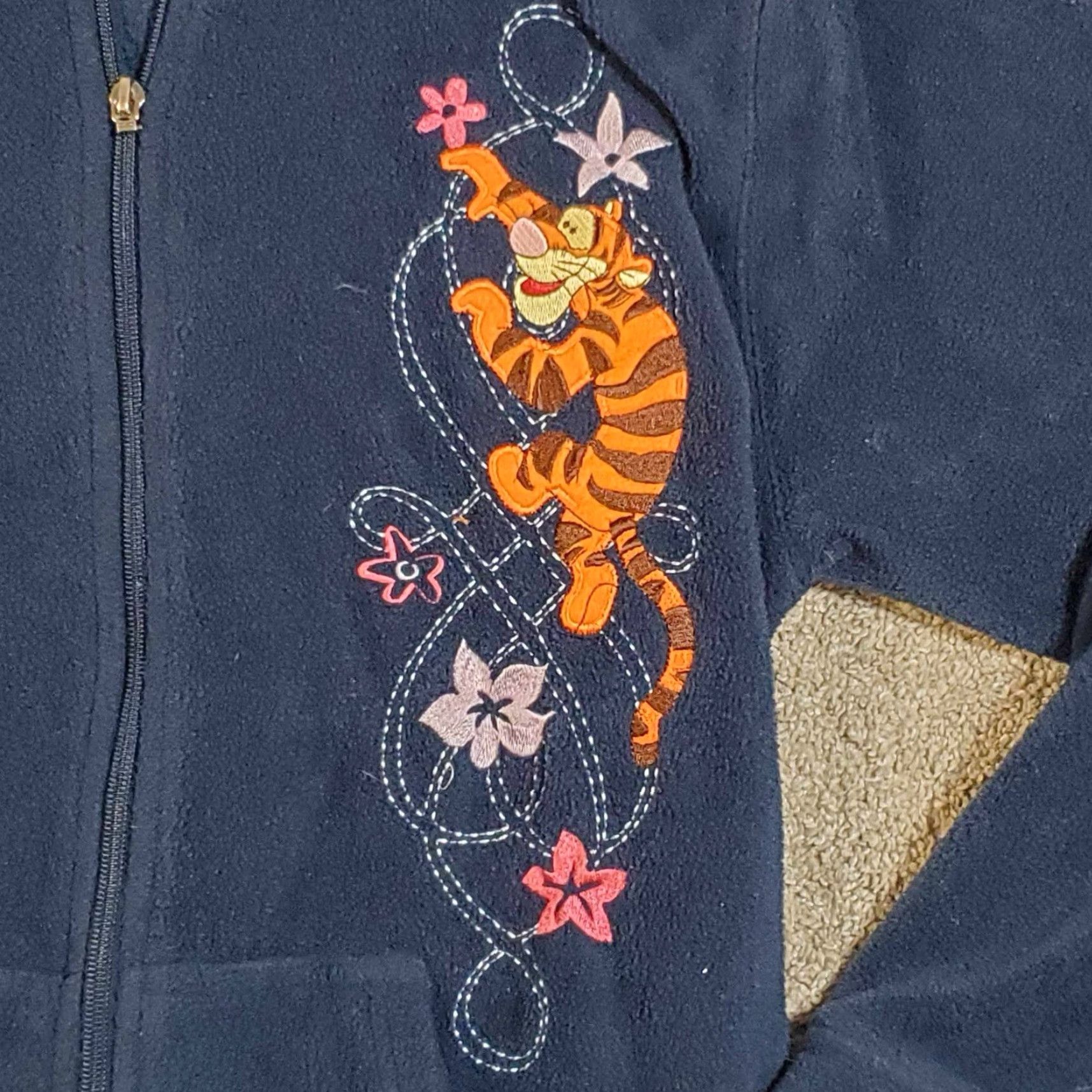 Disney Disney Sweatshirt Women Dark Blue Tigger Full Zip Hooded Large High Pile Flaw Size M / US 6-8 / IT 42-44 - 2 Thumbnail