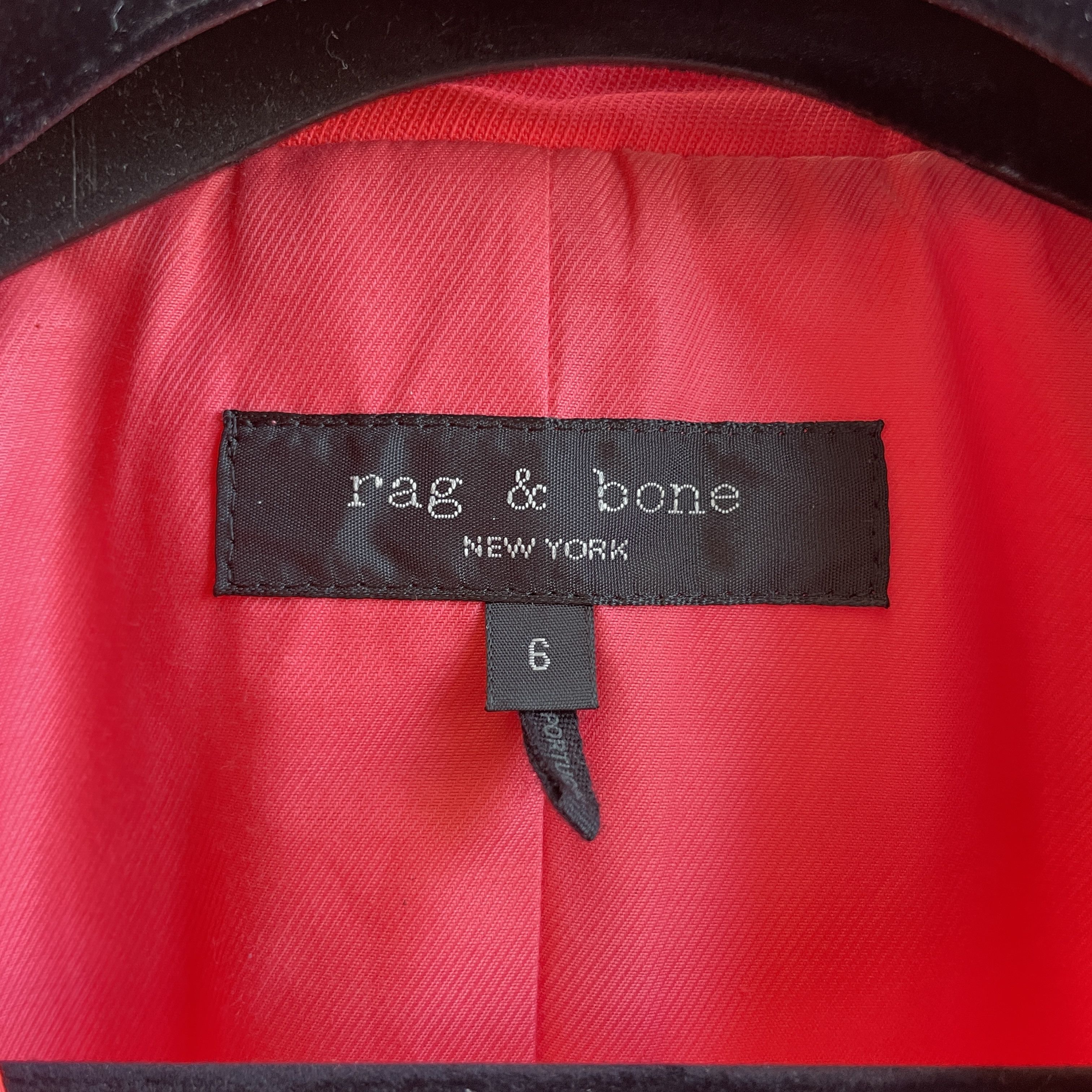 Rag & Bone Rag & Bone Womens Bright Pink Lexington Twill Blazer Size M / US 6-8 / IT 42-44 - 6 Thumbnail