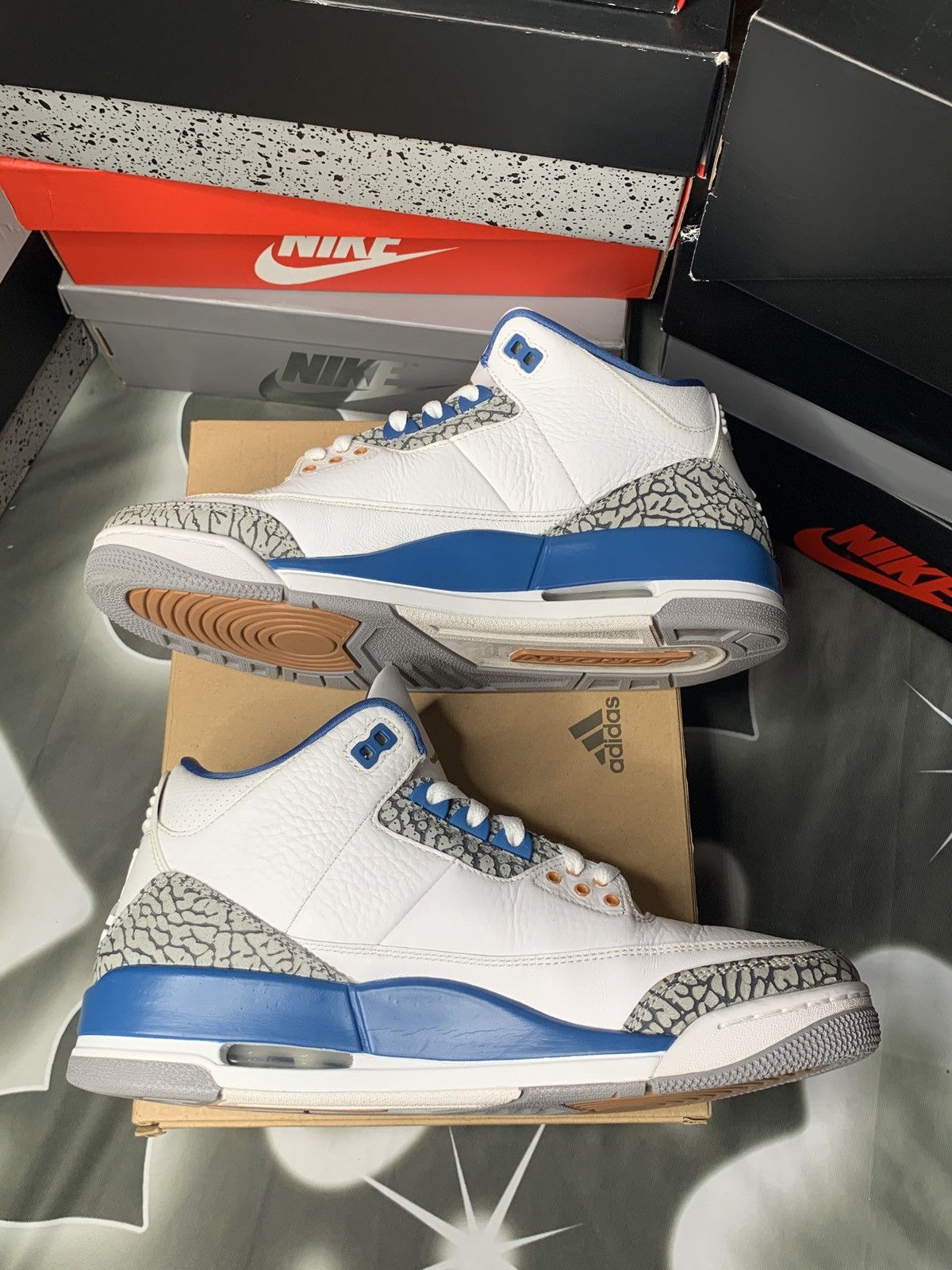 Jordan Brand Air Jordan 3 Retro Washington Wizard Size US 10 / EU 43 - 2 Thumbnail