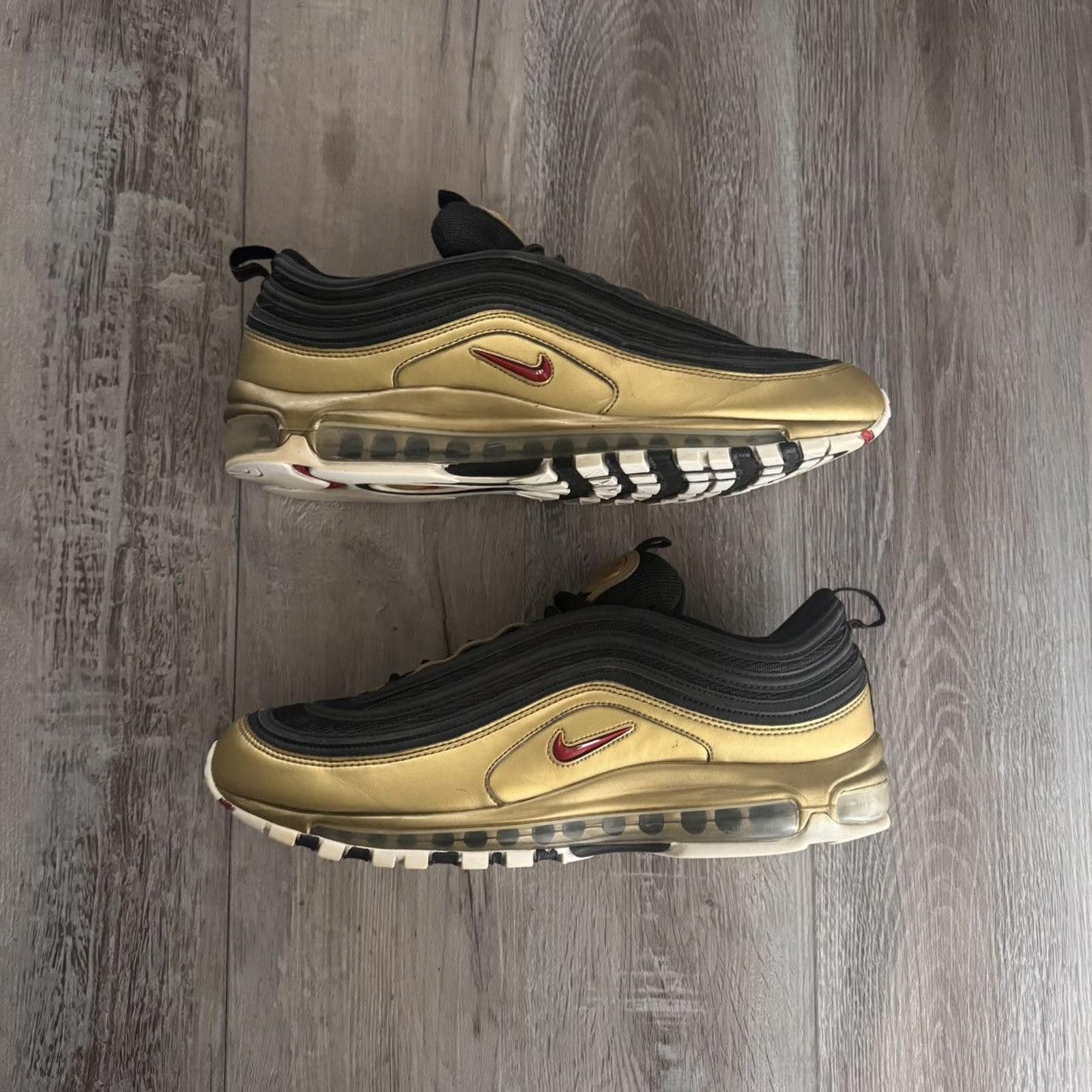 Nike NIKE • Air Max '97 "Black Metallic Gold" (13M) Size US 13 / EU 46 - 2 Thumbnail
