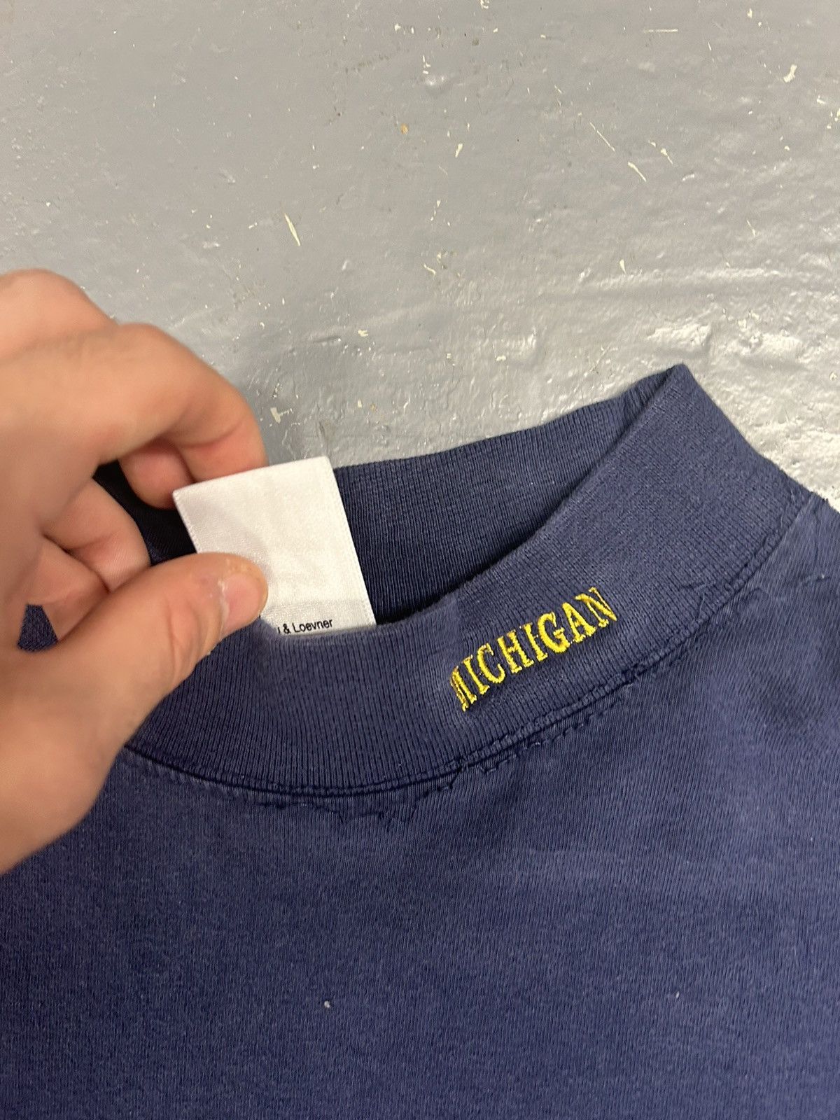Vintage Crazy Vintage Y2K Essential Michigan University Mockneck Tee Size US XL / EU 56 / 4 - 2 Thumbnail