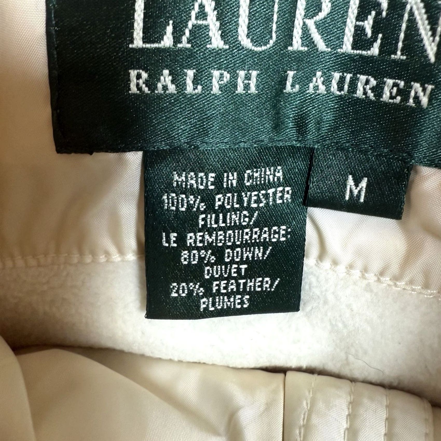 Vintage VINTAGE Lauren Ralph Lauren Womens Vest Quilted Water Repellent Down White Cream M White Womens Quilted Down Vest Size M / US 6-8 / IT 42-44 - 4 Thumbnail