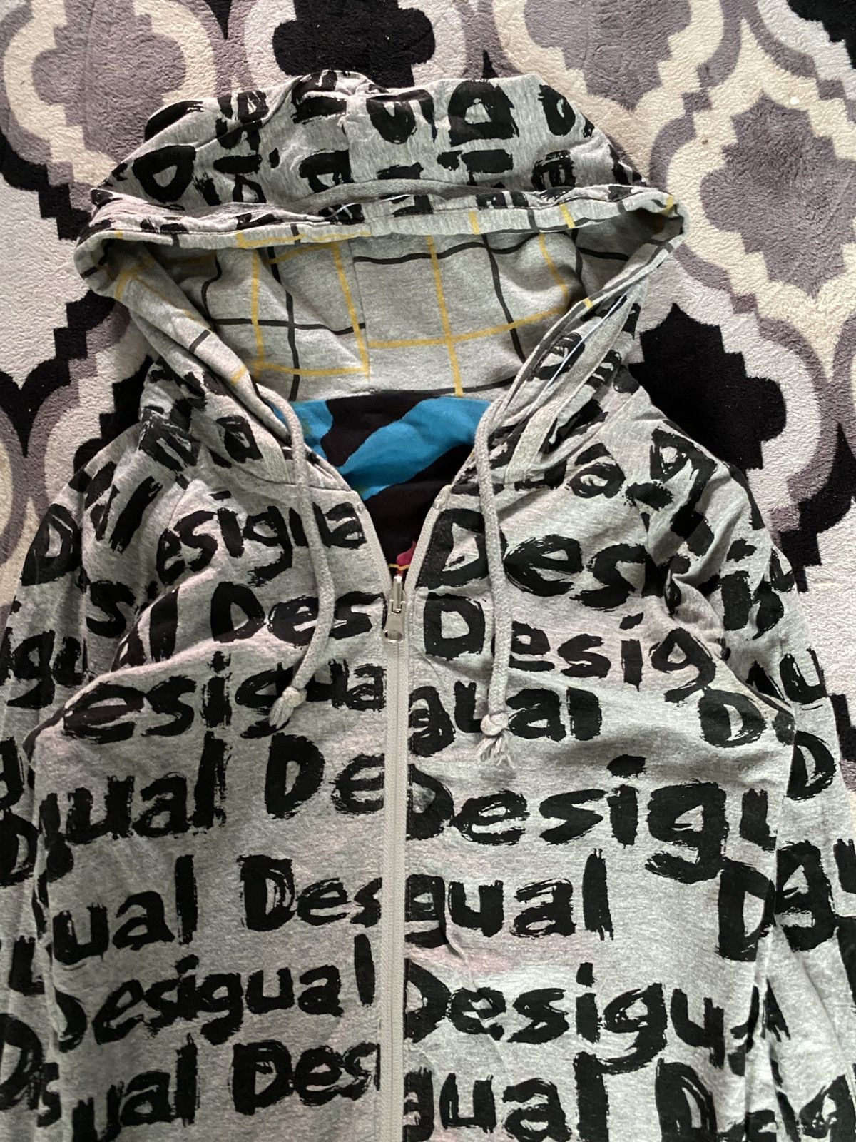 If Six Was Nine × Japanese Brand × Le Grande Bleu (L.G.B.) Desigual reversible art hoodie Size US XS / EU 42 / 0 - 6 Thumbnail