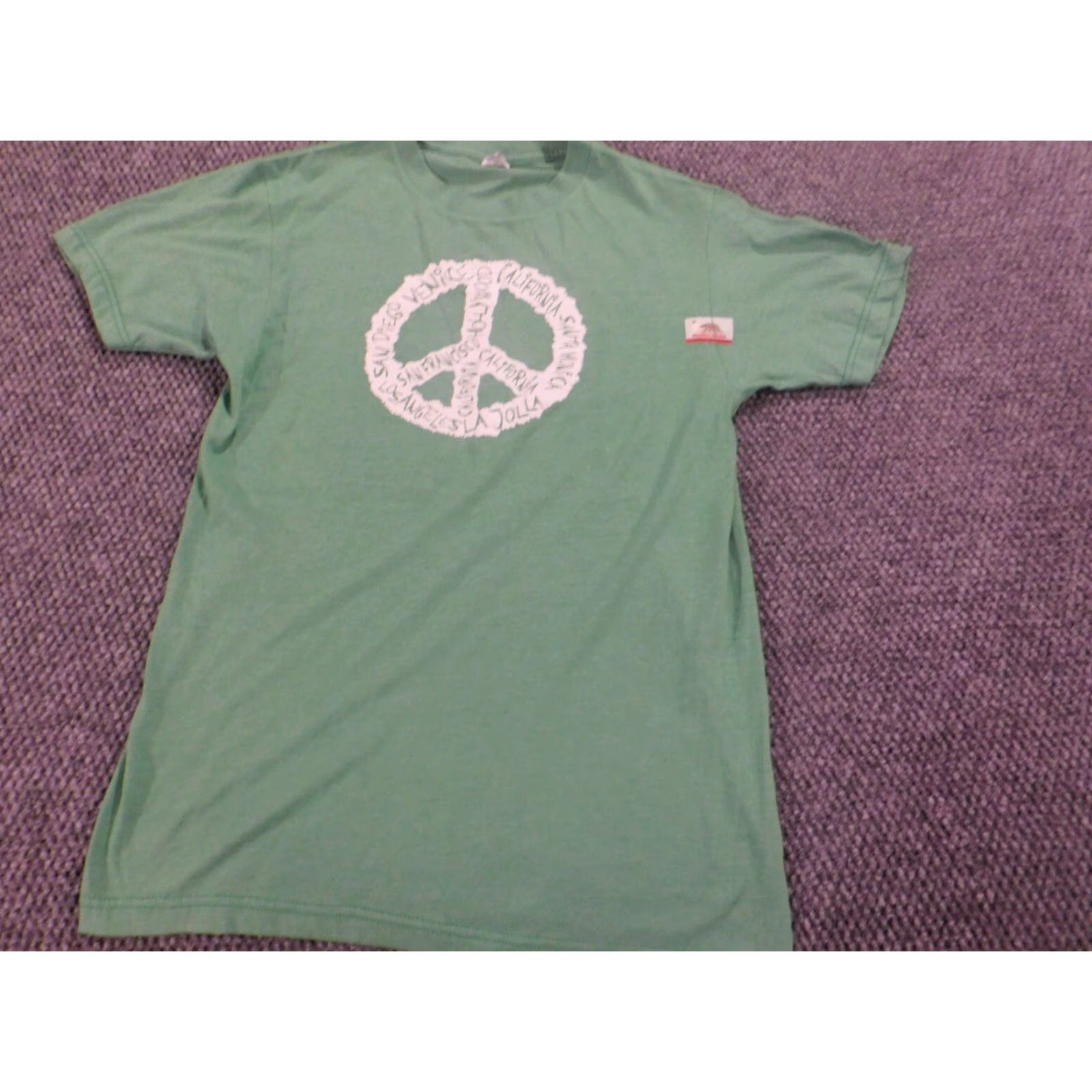 Vintage Optima California Shirt Mens S Green T-Shirt Crew Neck Short Sleeve Logo Breathable Cotton Vintage No Size US S / EU 44-46 / 1 - 3 Thumbnail