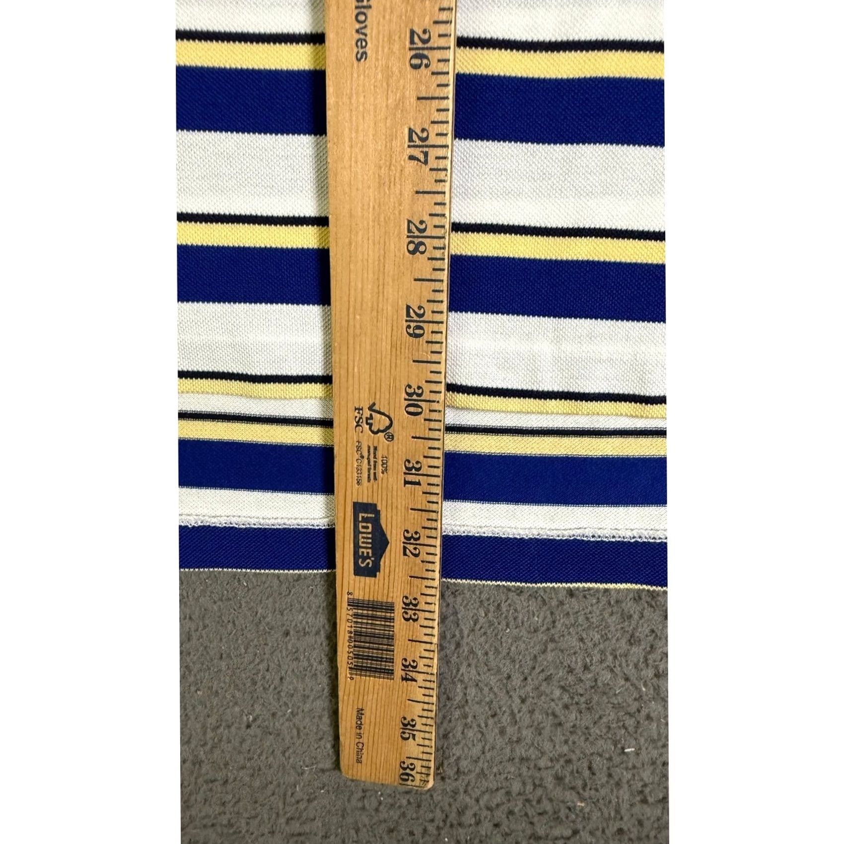 Polo Ralph Lauren Polo Ralph Lauren Polo Shirt Striped Blue Yellow Classic Golf Shirt Men L Size US L / EU 52-54 / 3 - 3 Thumbnail