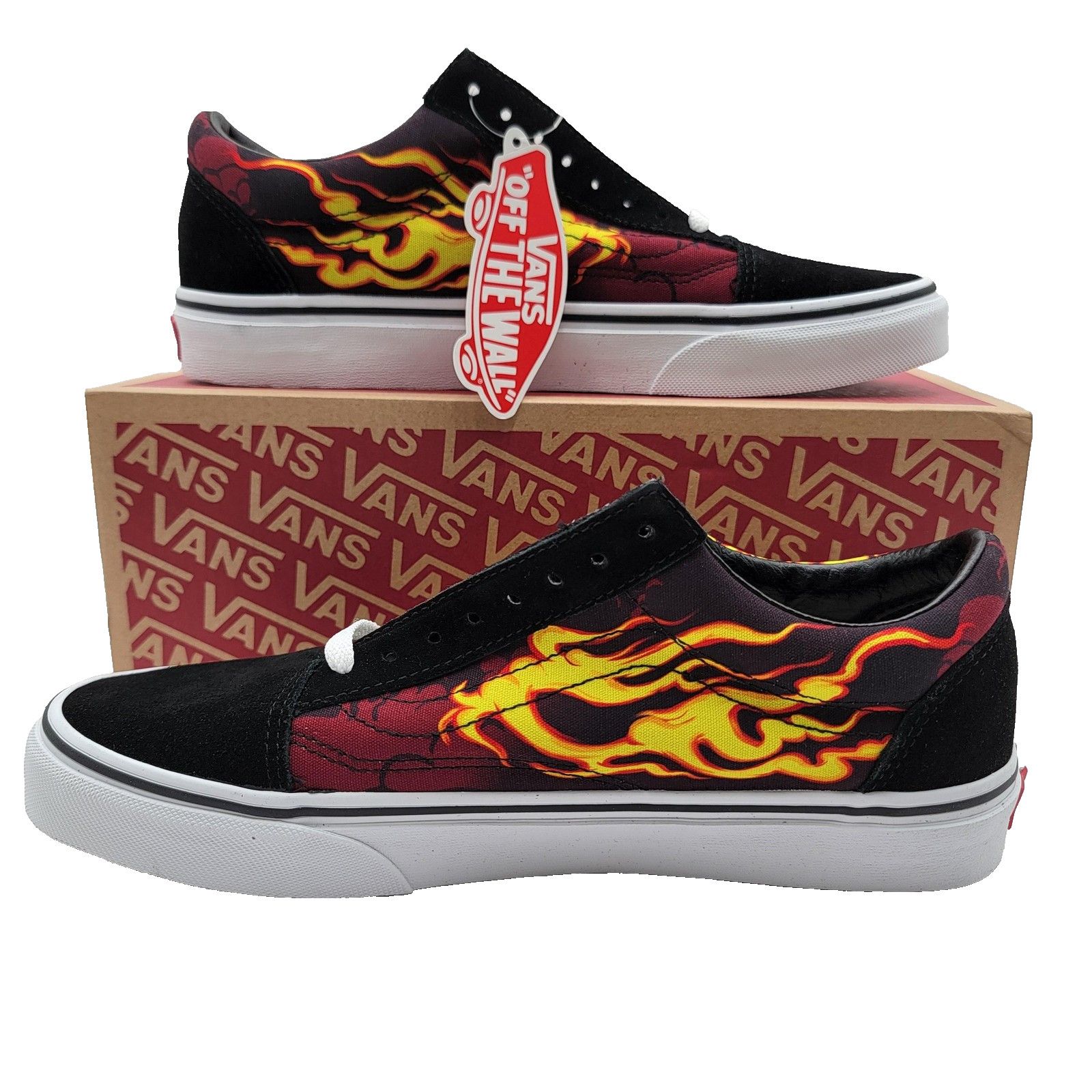 Vans Vans Old Skool Mens Sz 12 Black Samurai Rising Flames Skate Size US 12 / EU 45 - 2 Thumbnail