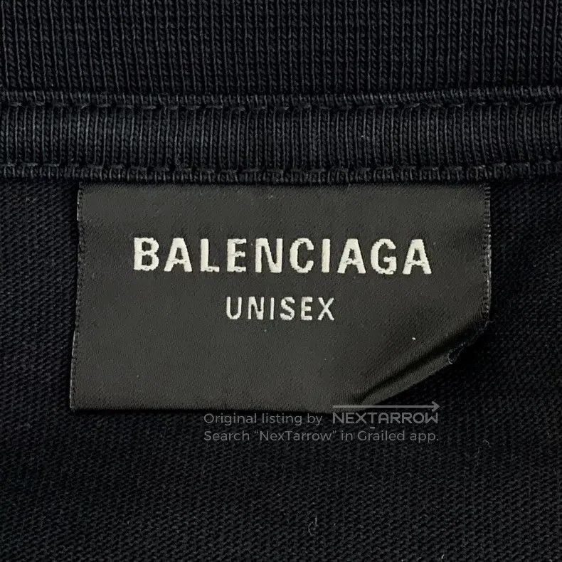 Balenciaga Balenciaga Black Mud-Dyed Sanskrit Logo Letter Cotton Roun Size US XS / EU 42 / 0 - 6 Thumbnail