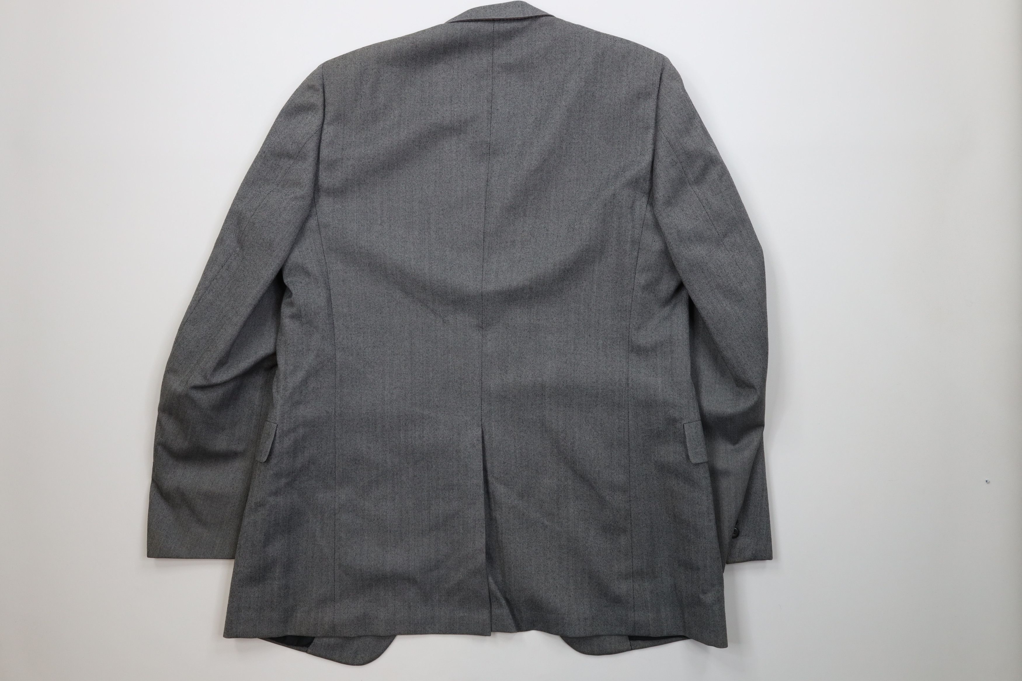 Vintage Vintage 70s Streetwear 2 Piece Wool Herringbone Suit Size 42L - 16 Thumbnail