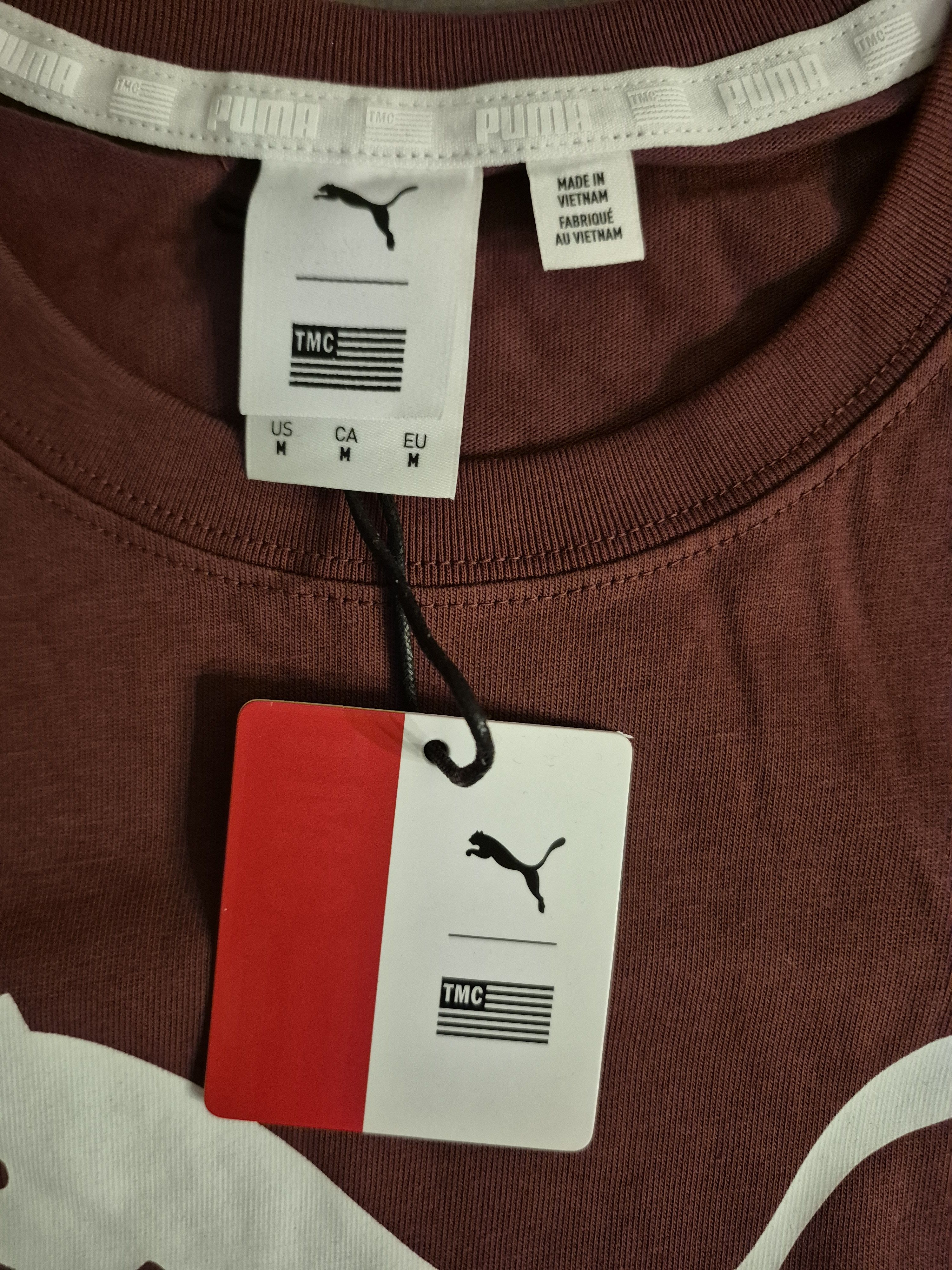 Puma Puma x TMC Burgundy Medium Tee Shirt Size Medium Size US M / EU 48-50 / 2 - 3 Thumbnail