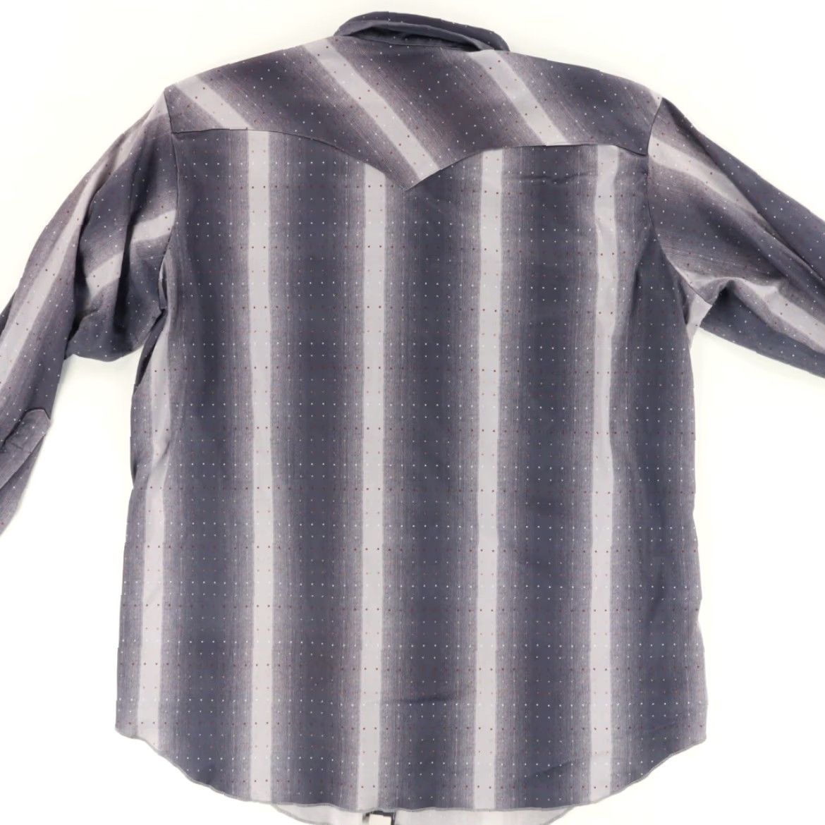 Vintage VTG H Bar C Long Tail 18-34 Western Pearl Snap Striped Shirt Gray Men's XL Size US XL / EU 56 / 4 - 4 Thumbnail