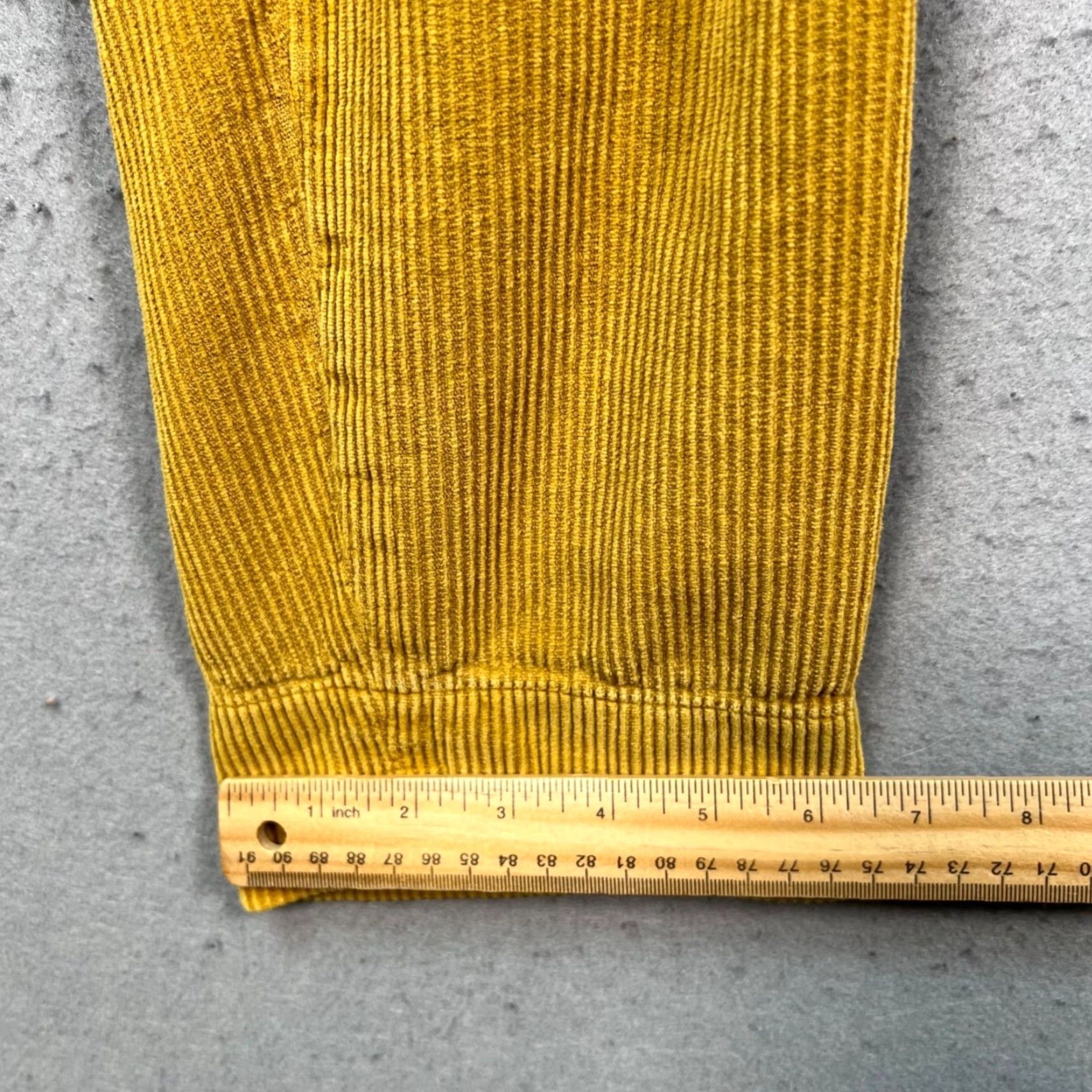 Zara Zara Mens Pants Mustard Yellow Corduroy Pleated Tapered Leg 30 x 25 Regular Inseam 25 Size US 30 / EU 46 - 7 Thumbnail