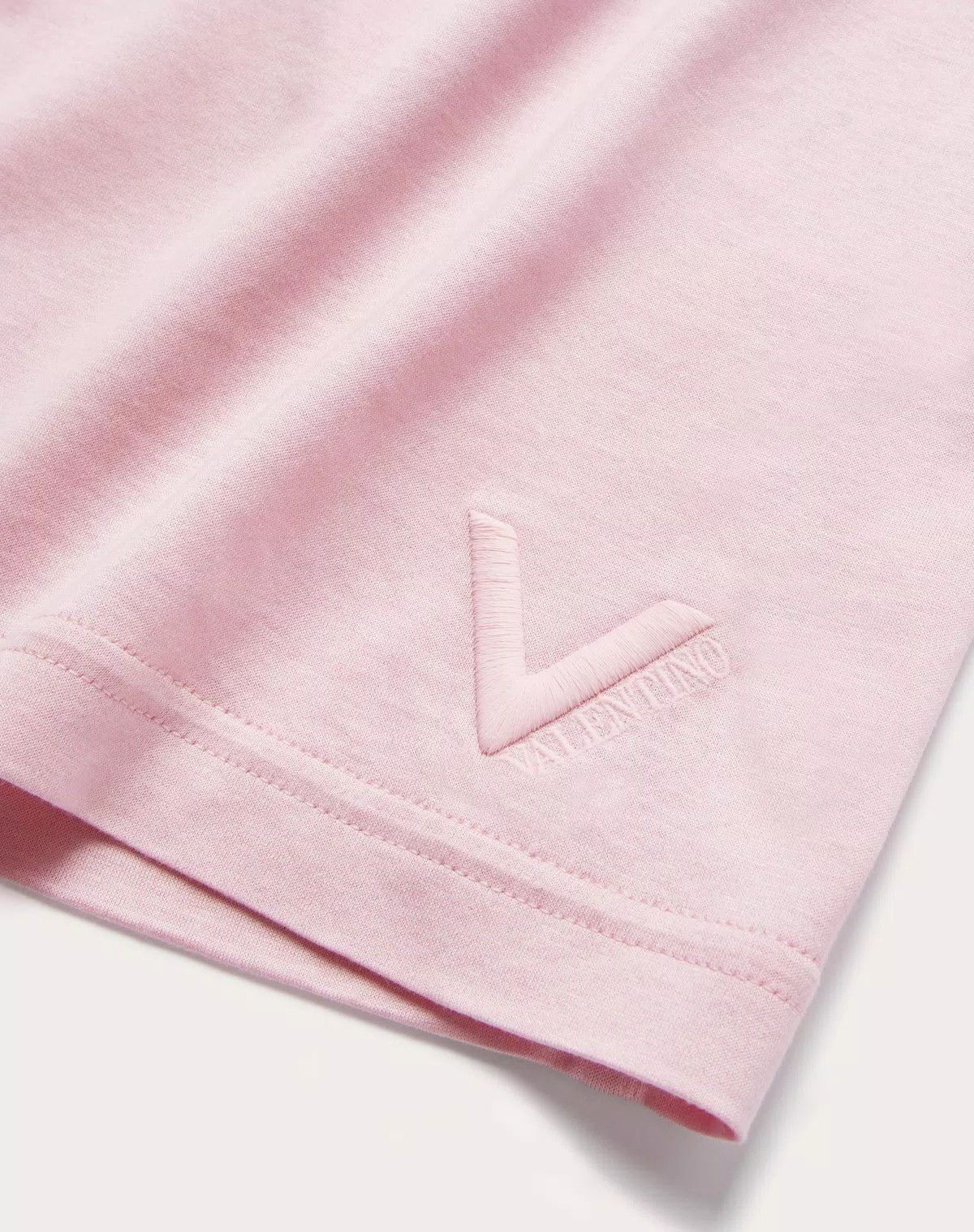 Valentino o1s1wg111125 Jersey Cotton T-Shirt in Pink Size US XS / EU 42 / 0 - 5 Thumbnail
